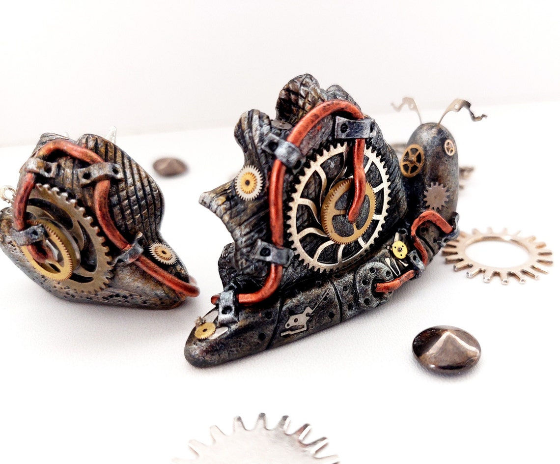 Wallpaper #7DE0NZMB5zzyi_yYk1WD21 Small Steampunk Snails Miniature Handmade Steampunk Friends Etsy