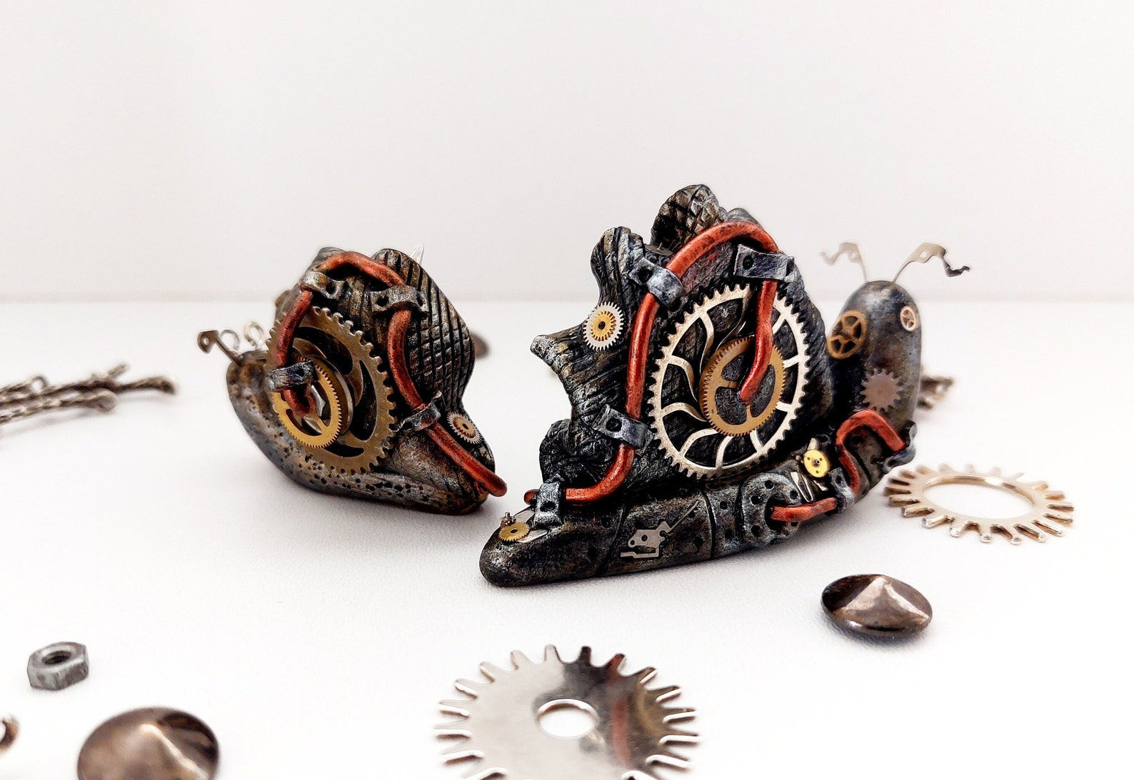 Wallpaper #7DE0NZMB5zzyi_yYk1WD117 Small Steampunk Snails Miniature Handmade Steampunk Friends Etsy