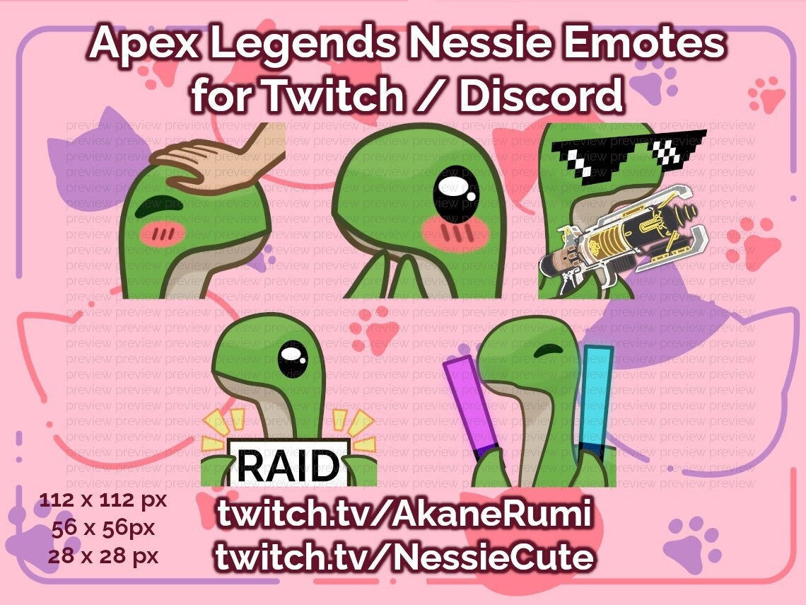 Wallpaper #QeqdVpMBlwTYPL18lxBo81 5 Nessie Apex Legends Emotes for Twitch Discord Pack 2 Etsy