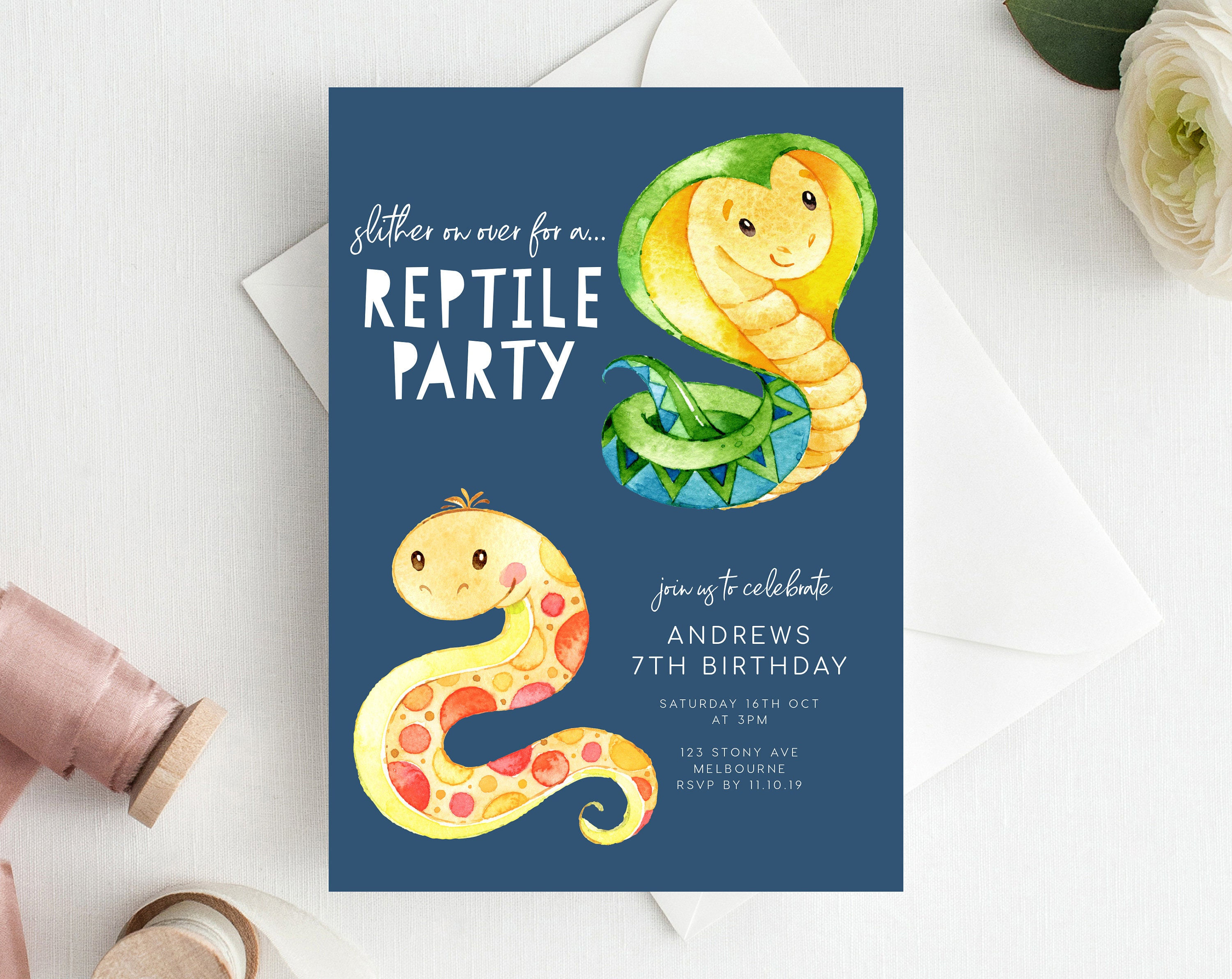 Wallpaper #MGirGpMBSpphPi3-mR1G163 Invitations Paper Cobra Snake Invite 7th Birthday Invitation Instant