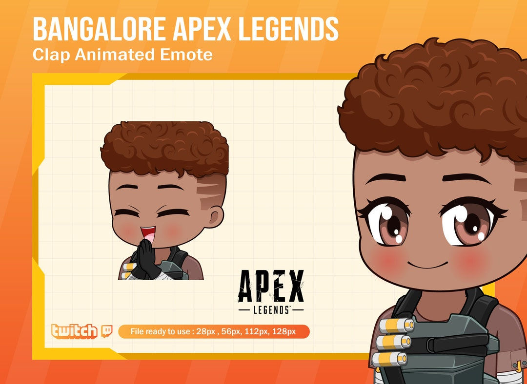Wallpaper #yP84a5MB3lSXT3zUx-eY164 Bangalore Apex Legends Clap Animated Emote for Twitch Twitch Etsy