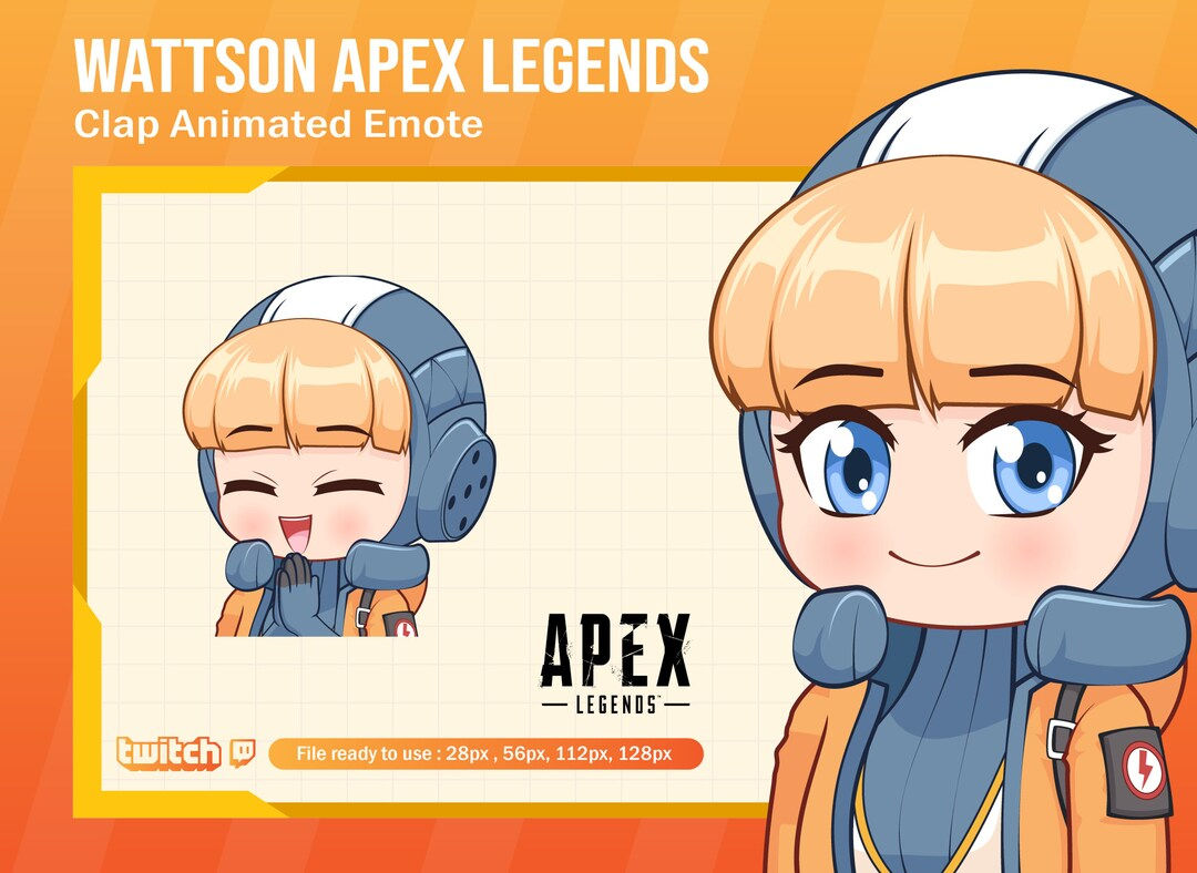 Wallpaper #yP84a5MB3lSXT3zUx-eY157 Wattson Apex Legends Clap Animated Emote for Twitch Twitch Etsy