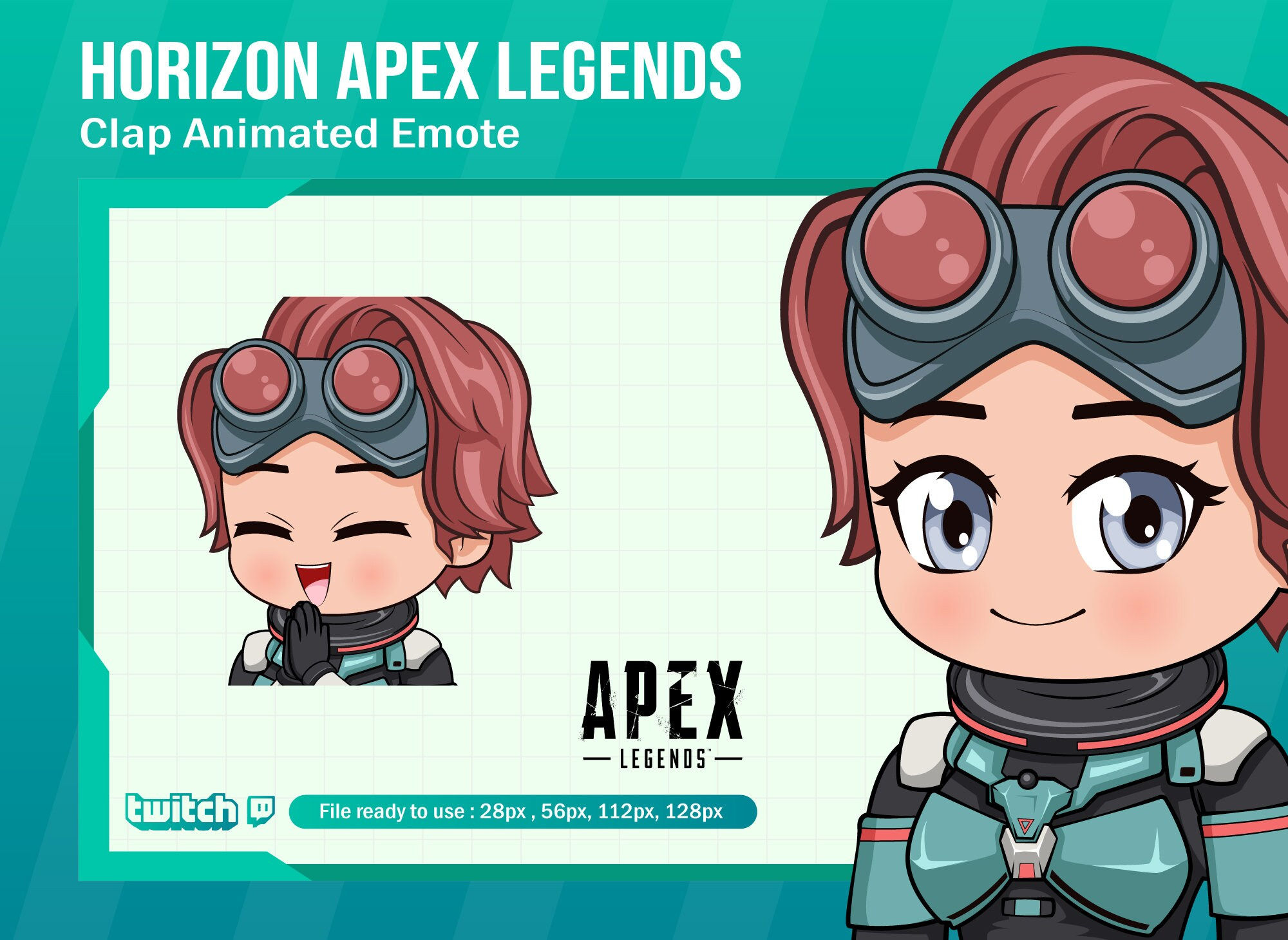 Wallpaper #yP84a5MB3lSXT3zUx-eY149 Horizon Apex Legends Clap Animated Emote for Twitch Twitch Etsy