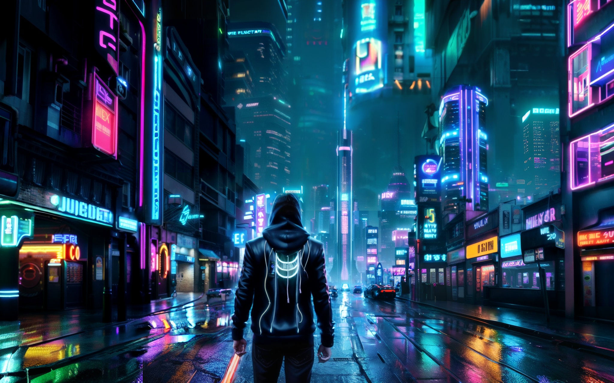 Wallpaper #rGf2-pIBSpphPi3-35I2119 Neon Dreamscape Cyberpunk Skyline Etsy