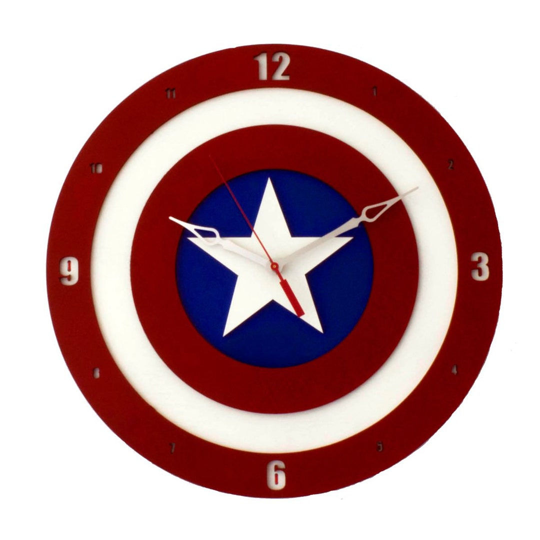 Wallpaper #TzHkNZMB5zzyi_yYKVgZ225 Captain America 14 Wall Clock Etsy