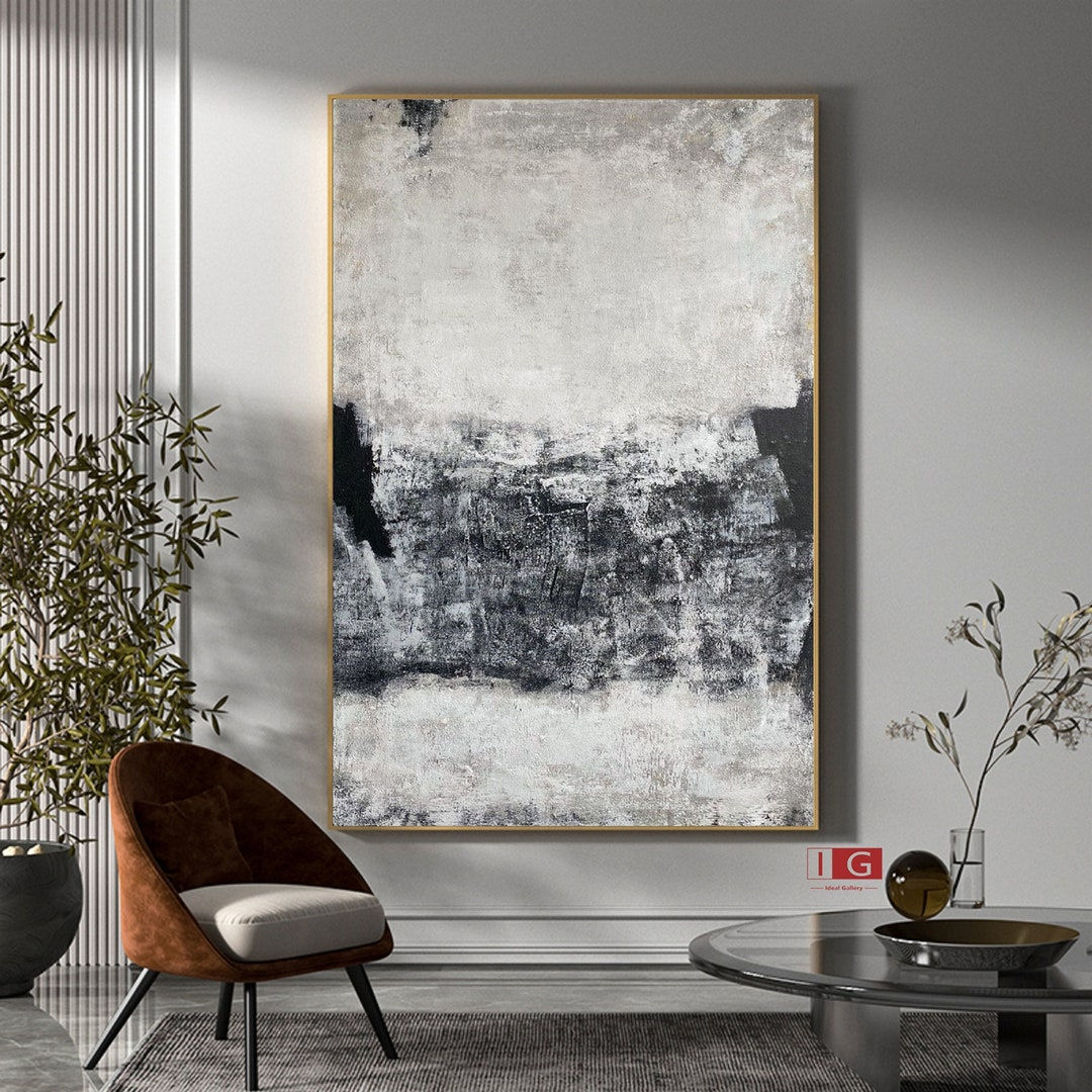 Wallpaper #BGcL6JIBSpphPi3-SDu_247 Black and White Abstract Art Large Black Abstract Painting Etsy