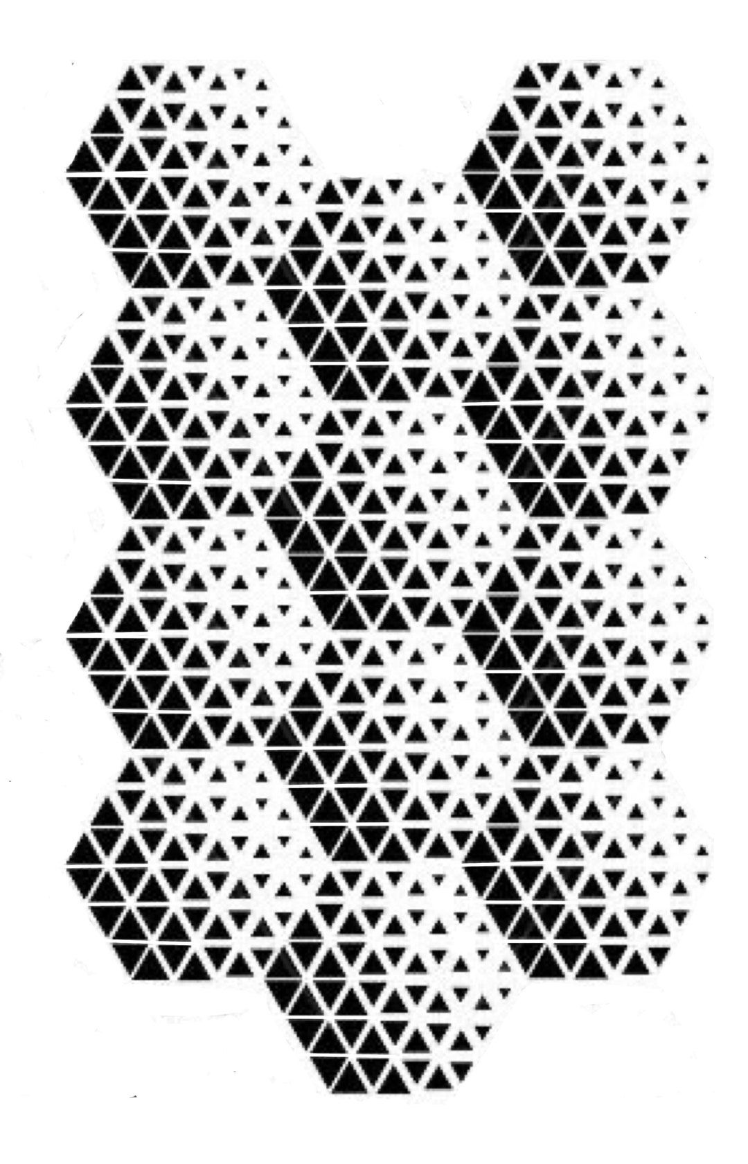 Wallpaper #_bix25IBJvJKYCmEN_fQ369 Geometric Fade Hexagon Triangle Pattern Stencil Etsy
