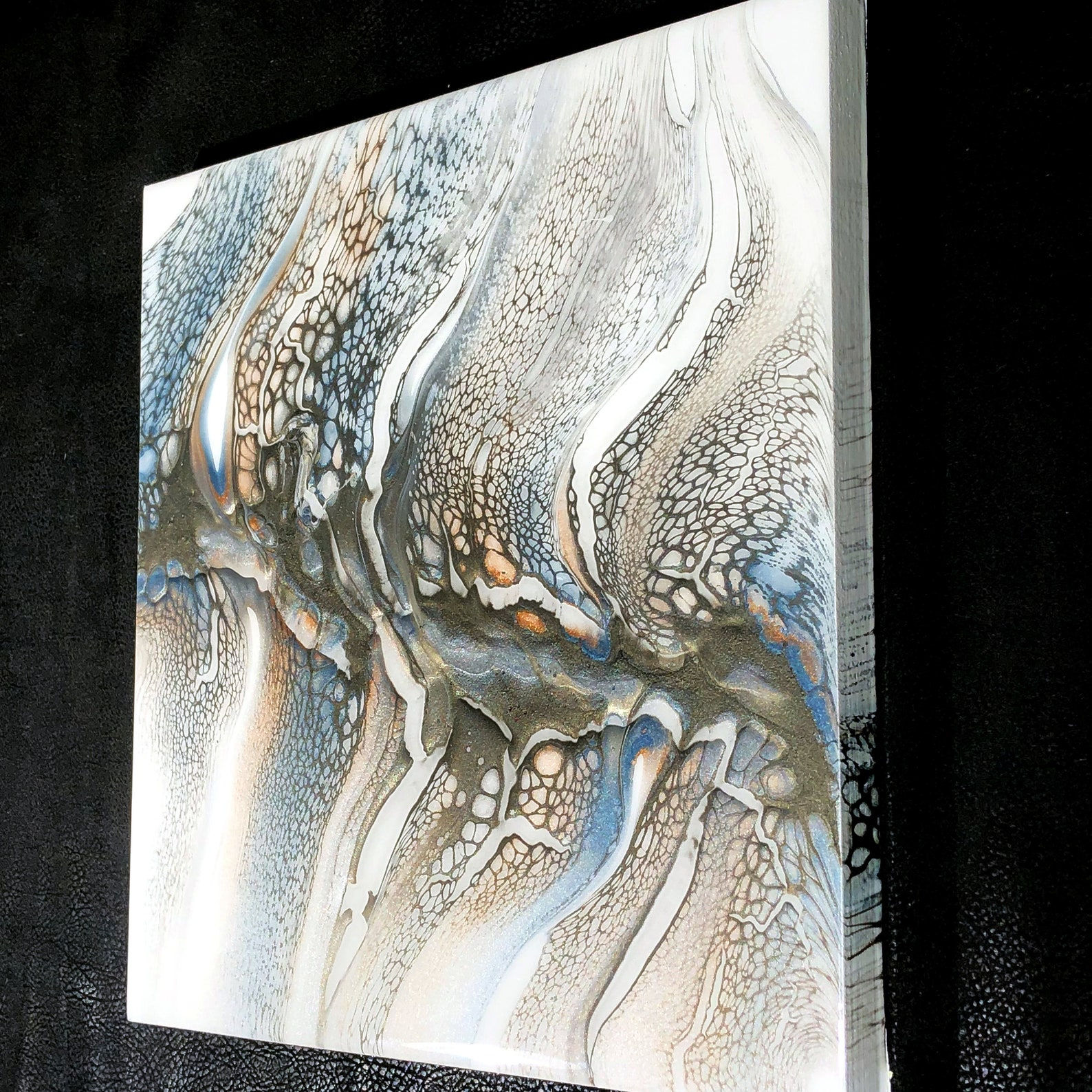 Wallpaper #FGfC_5IBSpphPi3-96QM280 Original Acrylic Swipe Pour Painting Abstract Wall Decor 12 X Etsy