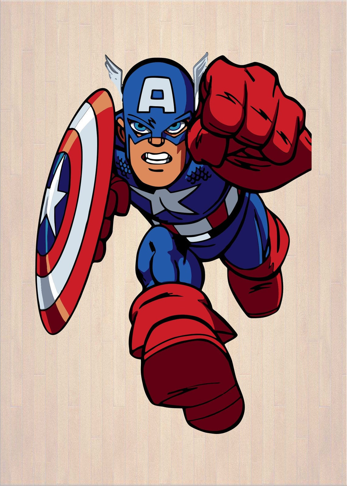 Wallpaper #24158 Captain America Shield Clock