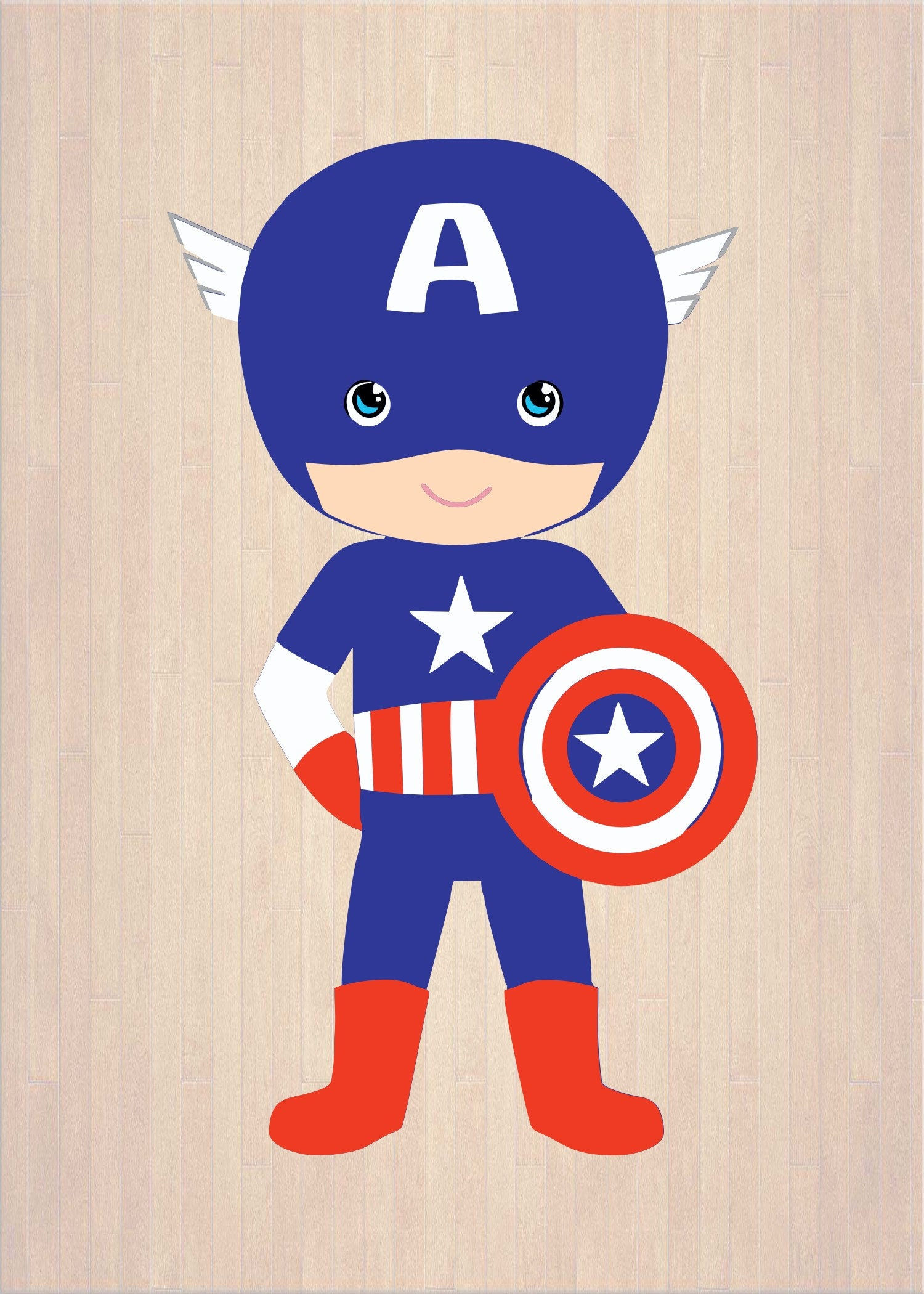 Wallpaper #24158 Captain America Shield Clock