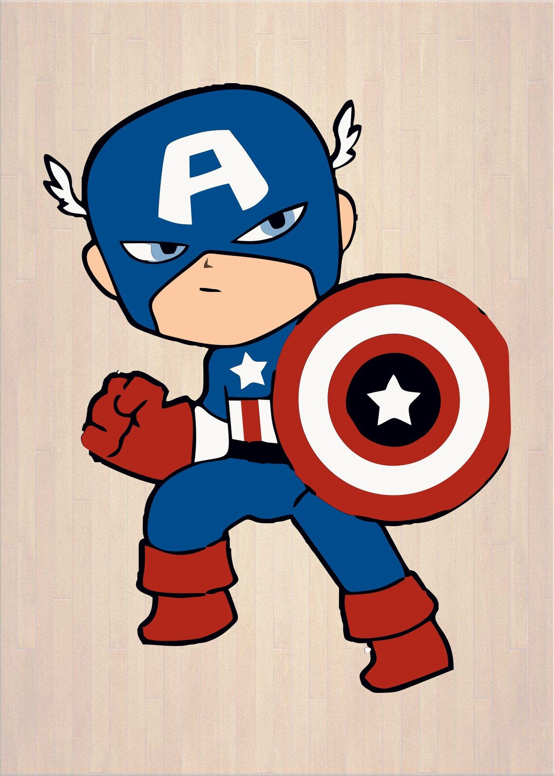 Wallpaper #24158 Captain America Shield Clock