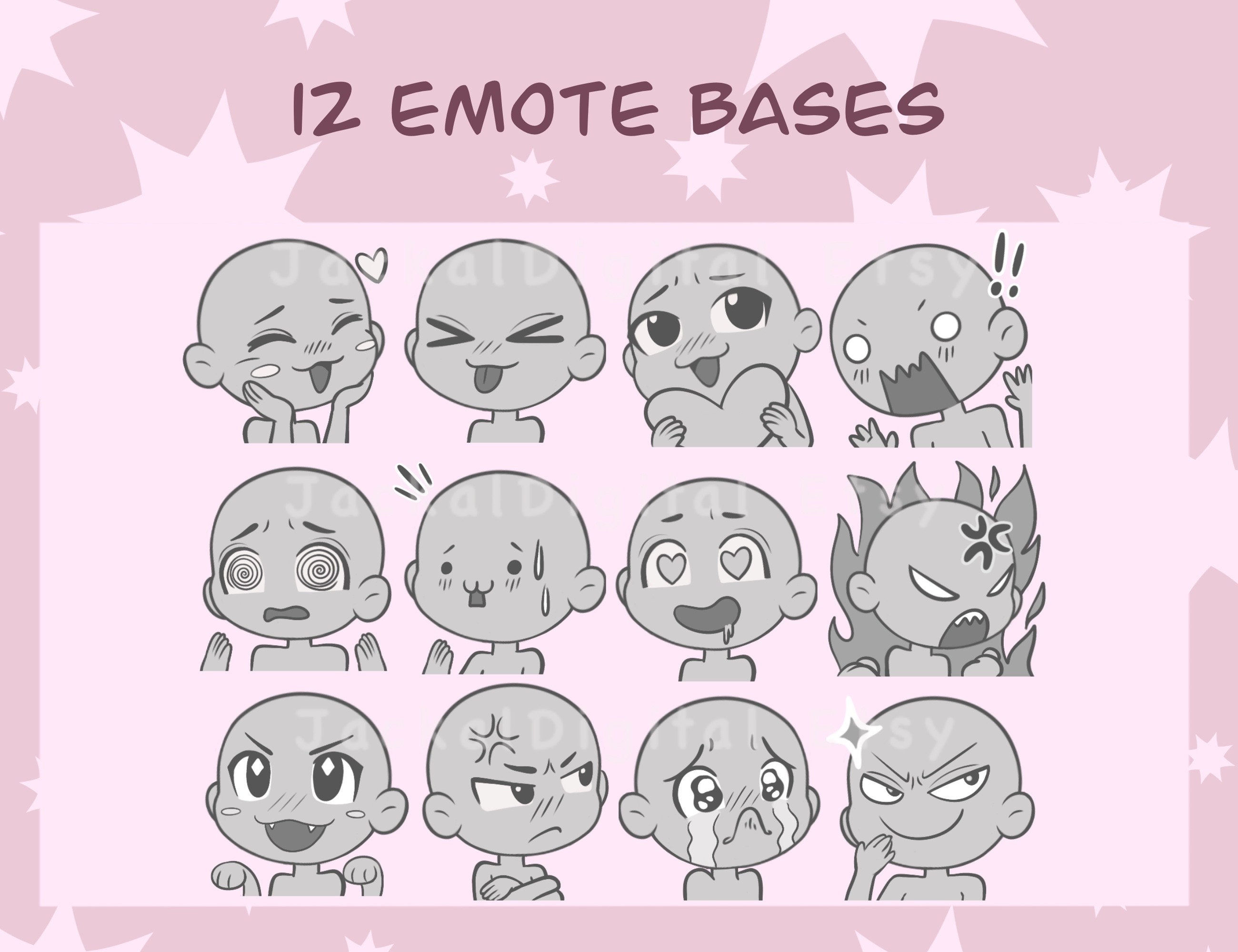 Wallpaper #O6nMhpcBxbDgA0RlHO1a21 Chibi Base Twitch Emotes Discord Icons Customize Emotes Etsy