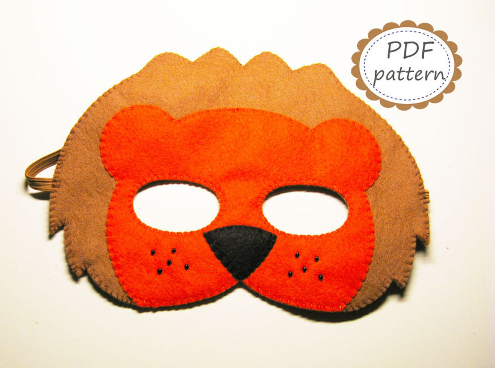 Wallpaper #32hUFJMBSpphPi3-iwOP84 Pdf Pattern Lion Felt Mask Sewing Tutorial Instruction Diy Handmade
