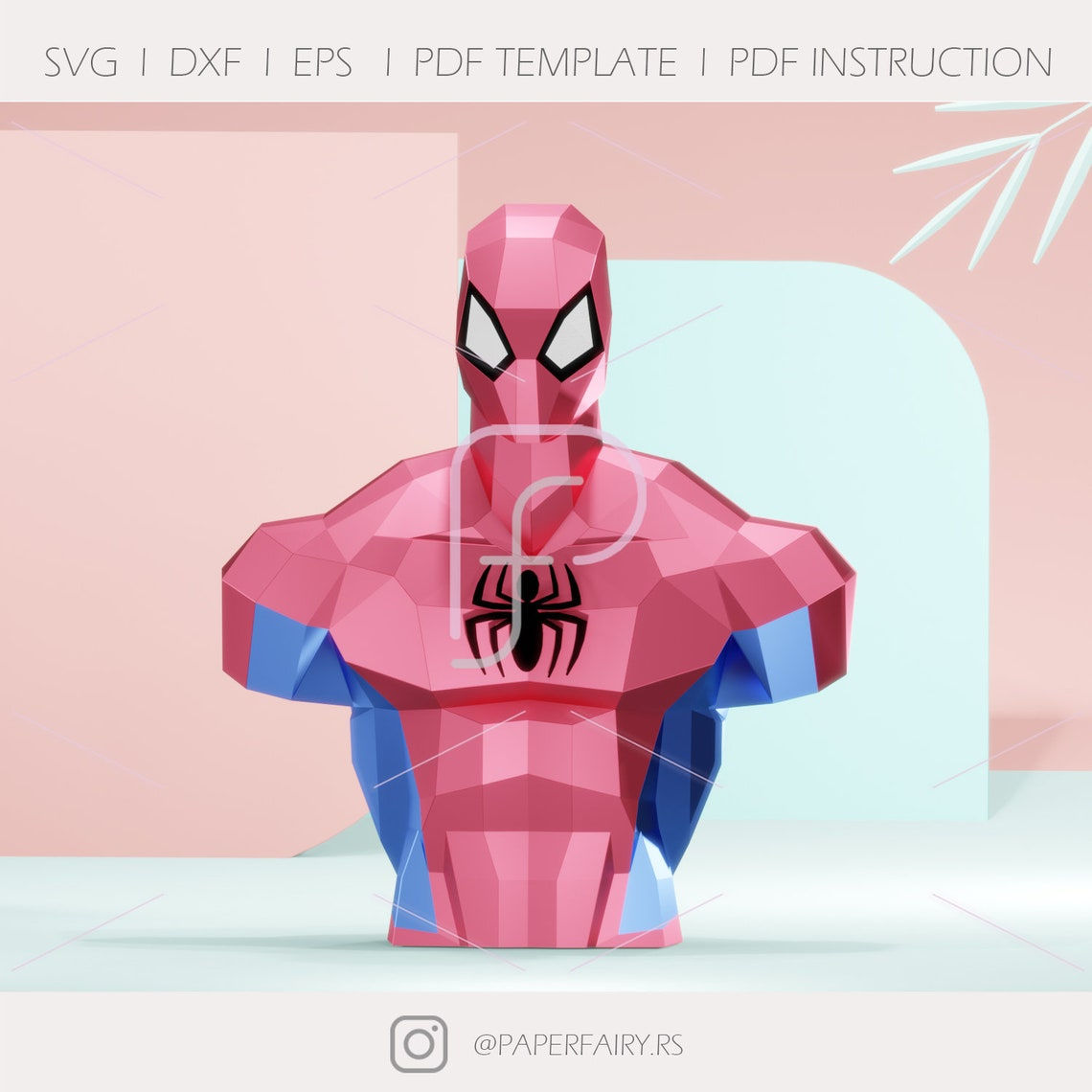 Wallpaper #DjHMNZMB5zzyi_yYhFjm92 Low Poly Spiderman Bust 3D Papercraft Sculpture Spiderman 3D Etsy