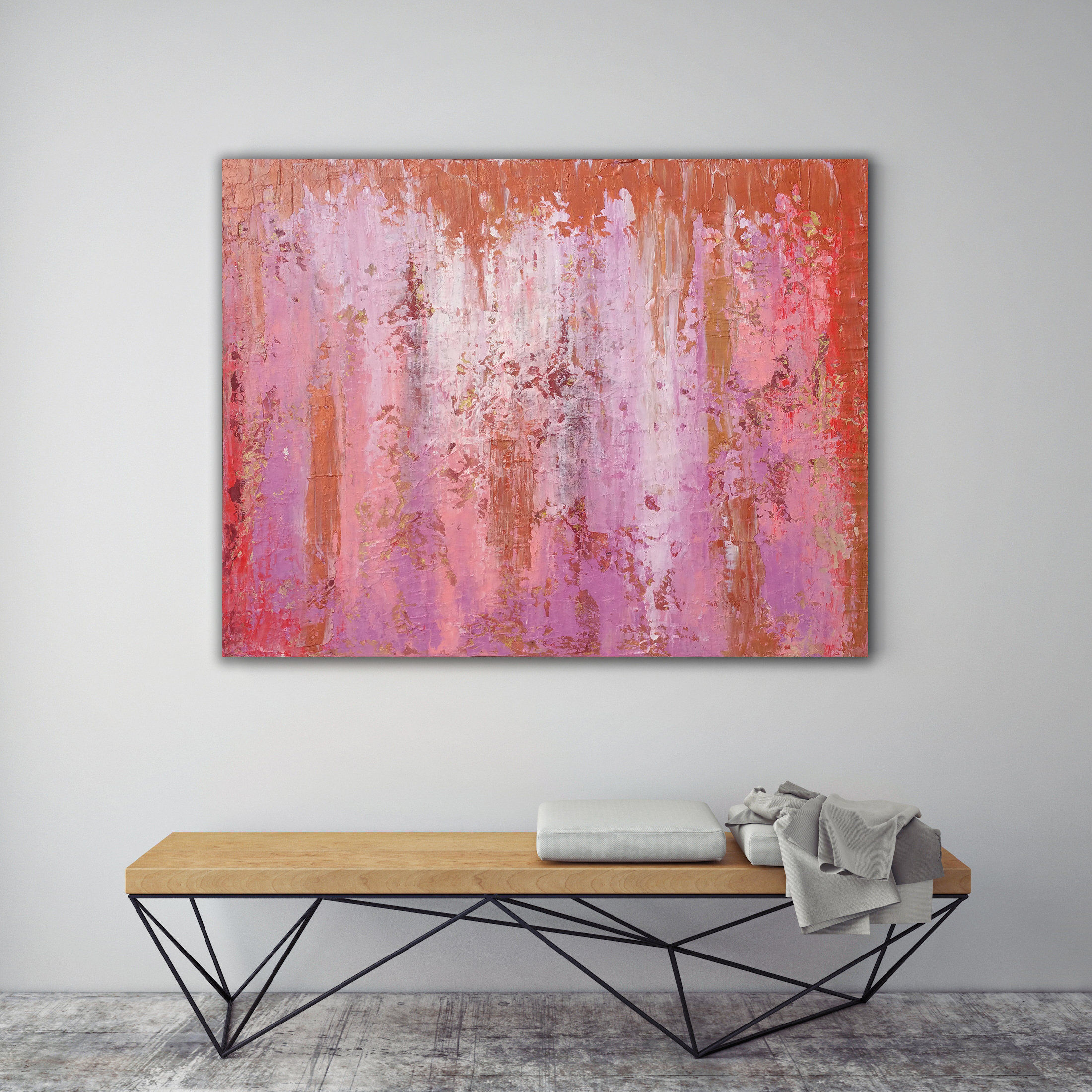 Wallpaper #6Bk3Io8BtGB6xQ78noH252 Pink Abstract Xlarge Canvas Art Oversized Painting Original Art Pink