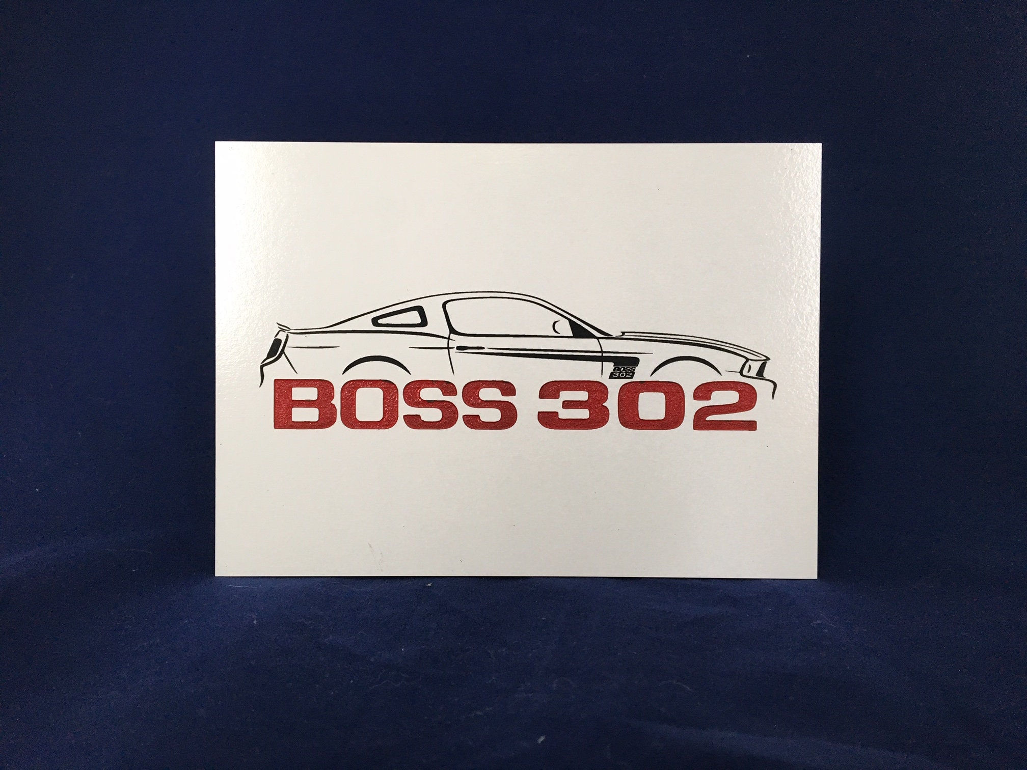 Wallpaper #5Gj0GJMBSpphPi3-pBTv239 Boss 302 Mustang New Side View Sign 5 X 7 Inches Laser Cut Whiteboard