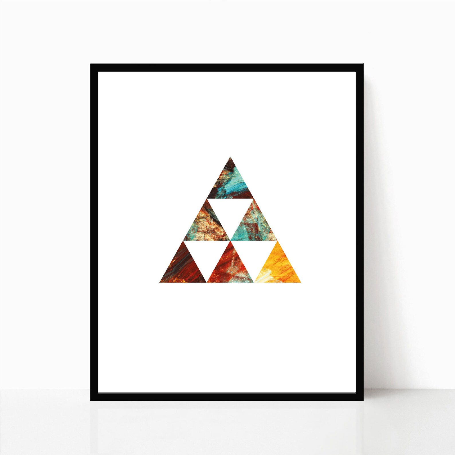 Wallpaper #a2flDJMBSpphPi3-ROG820 Triangle Geometric Wall Art Abstract Print Abstract Shapes Etsy