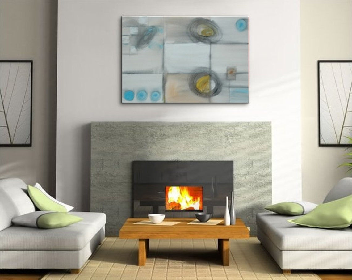 Wallpaper #52dQ-5IBSpphPi3-YpO8411 Geometric Abstract Painting Circles and Lines Art on Stretched Etsy