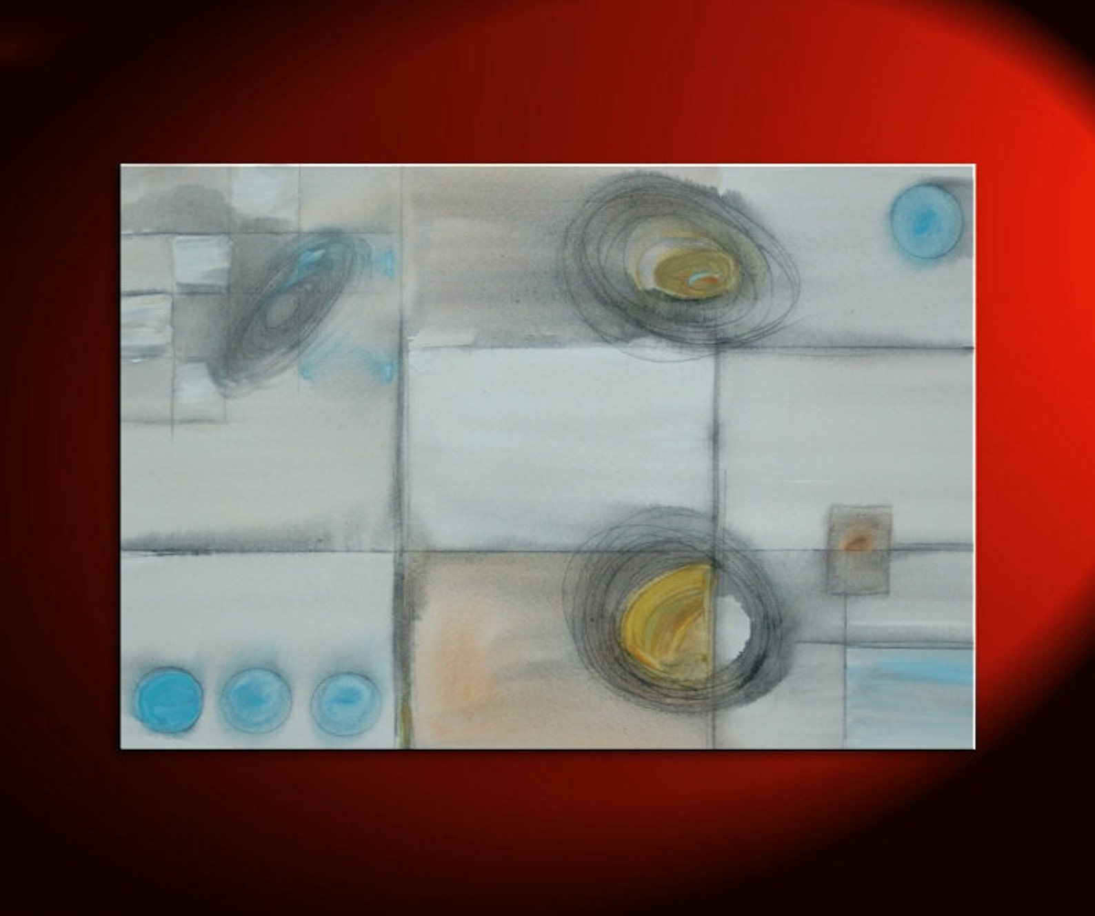 Wallpaper #52dQ-5IBSpphPi3-YpO8251 Geometric Abstract Painting Circles and Lines Art on Stretched Etsy