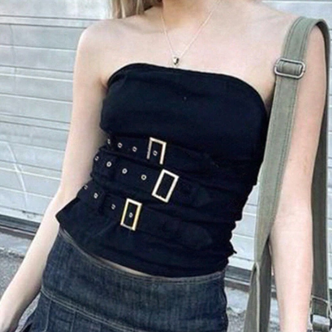 Wallpaper #P2cdEpMBSpphPi3-vvqw20 Y2k Punk Aesthetic Bandage Buckle Corset Top Etsy