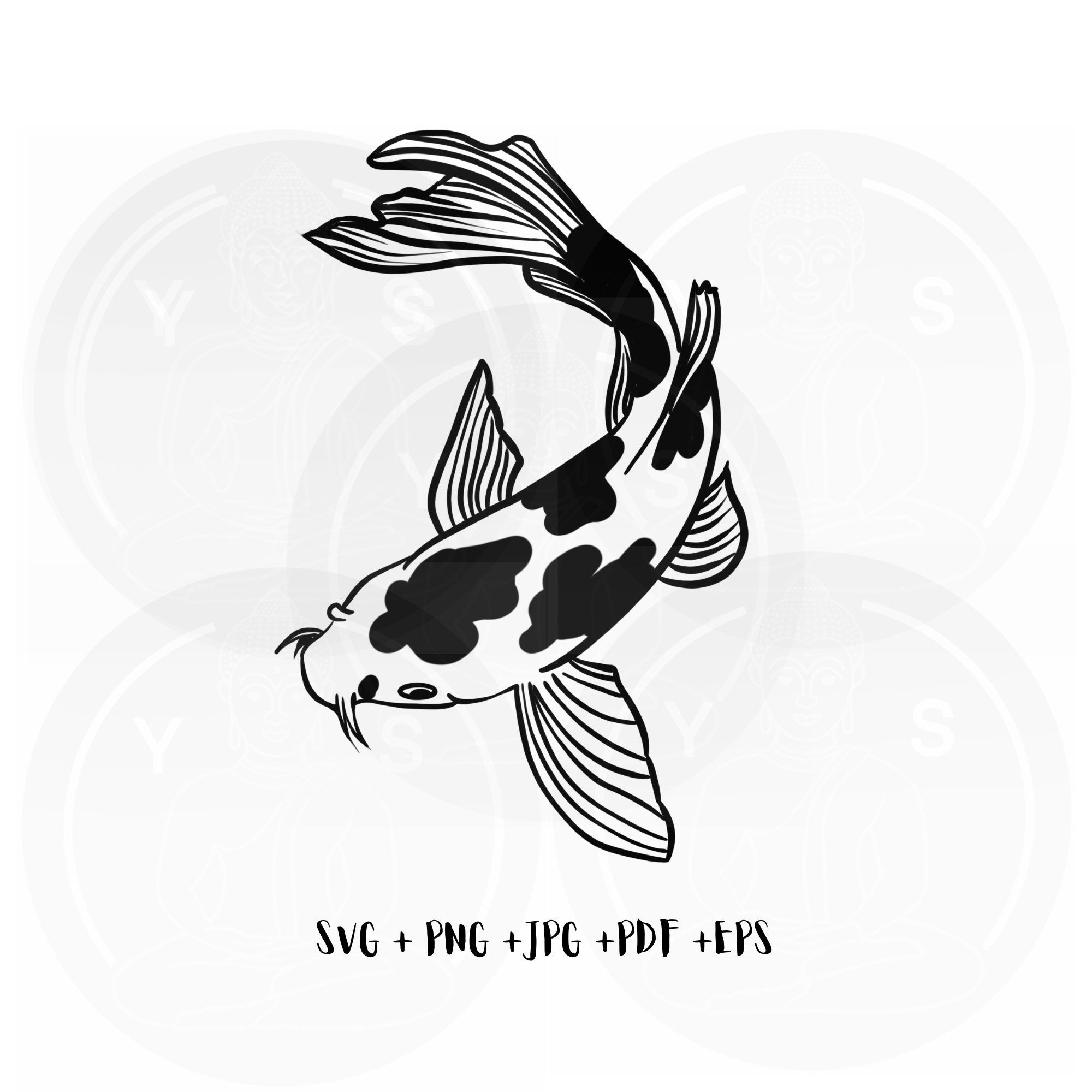 Wallpaper #4f2e6 Koi Fish Heart Original Watercolor Painting Etsy