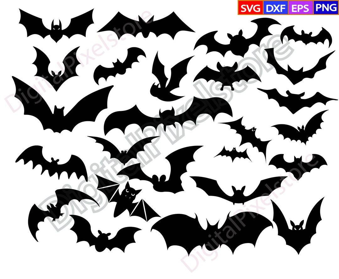 Wallpaper #80b81 Halloween Moon Bats Clipart Halloween Clipart Bats Etsy