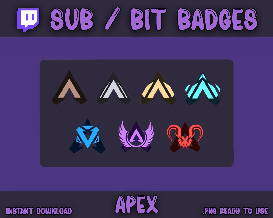 Wallpaper #YploP5MBUcASHT6n28yD88 Apex Twitch Sub Badges Apex Legends Ranks Badges High Quality Ranked