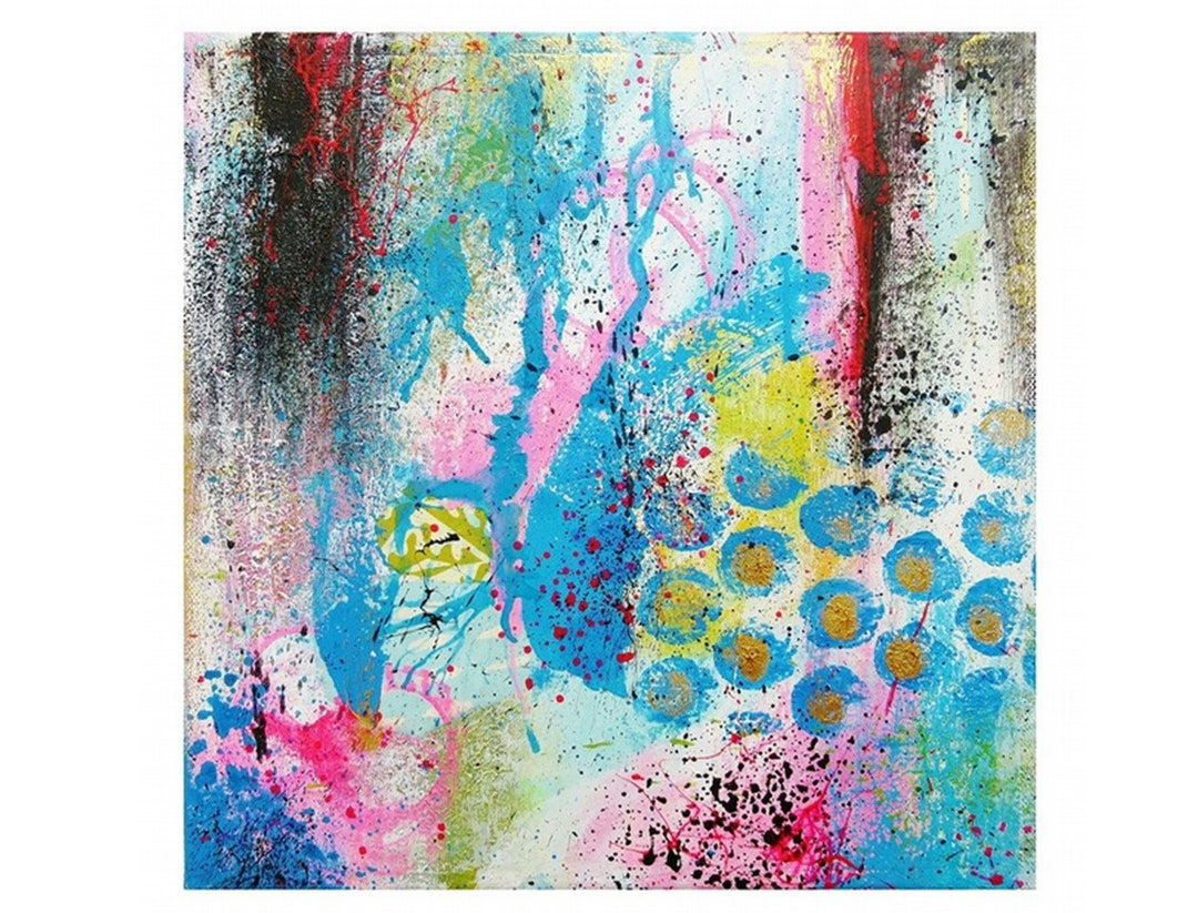 Wallpaper #W2g2IpMBSpphPi3-mTKk21 Colourful Abstract Painting Bright Canvas Art Dynamic Small Etsy
