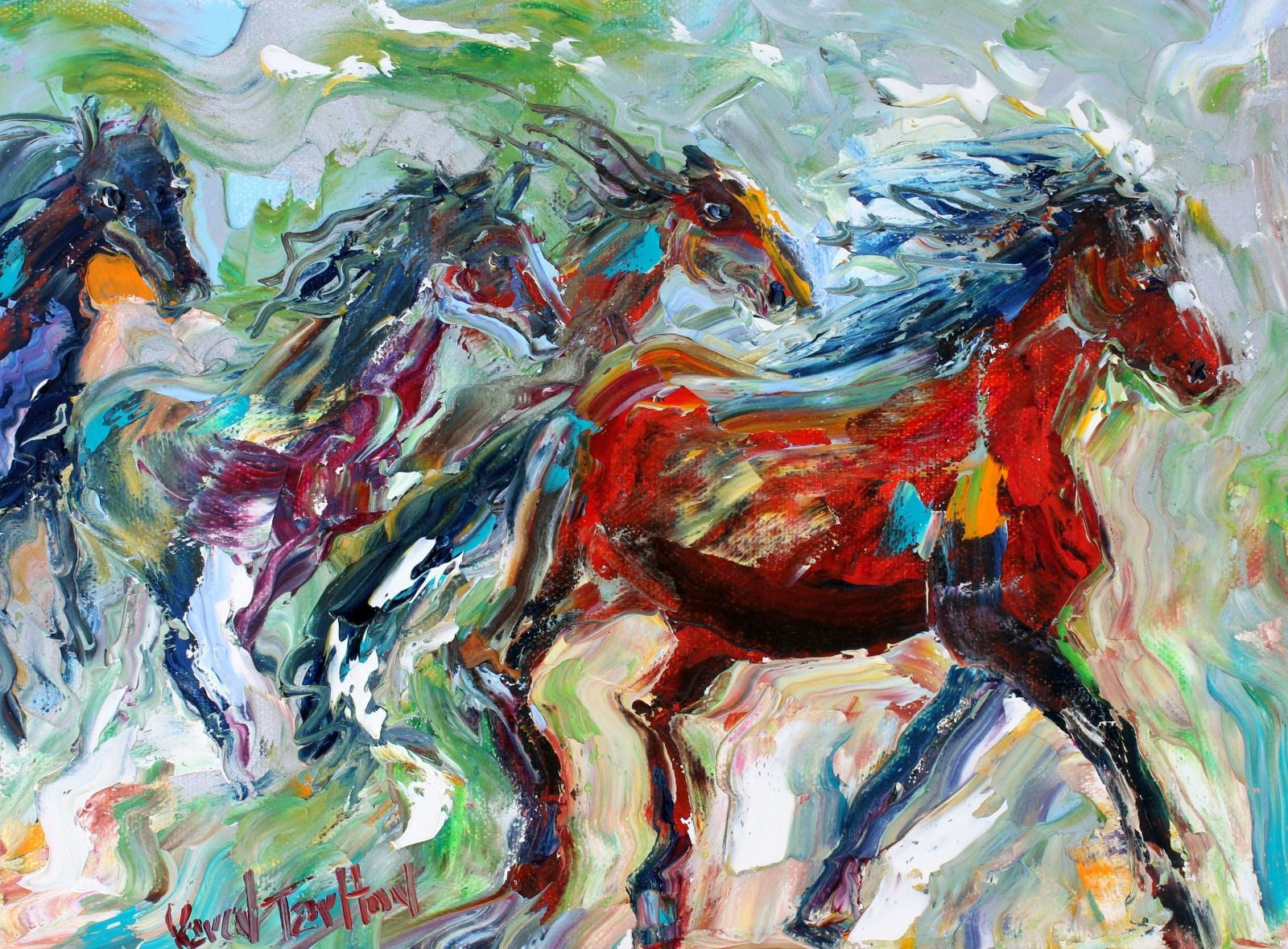 Wallpaper #hHP9ho4BFI5NbQksJSBe10 Horses Art Horses Print Wild Mustangs Print on Stretched Gallery