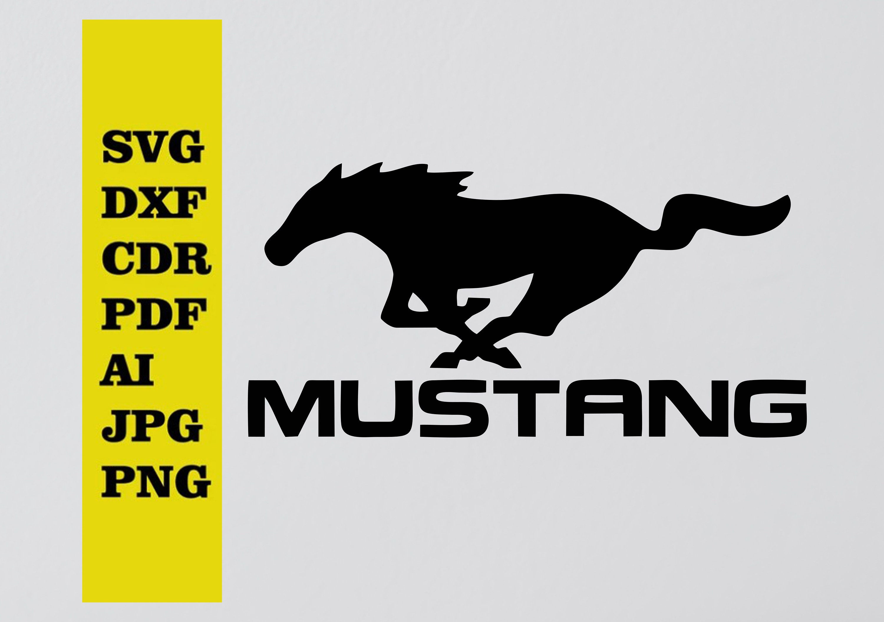Wallpaper #KGgAFpMBSpphPi3-AwrM302 Mustang Cut Svg Dxf File Wall Sticker Pdf Silhouette Template Cnc