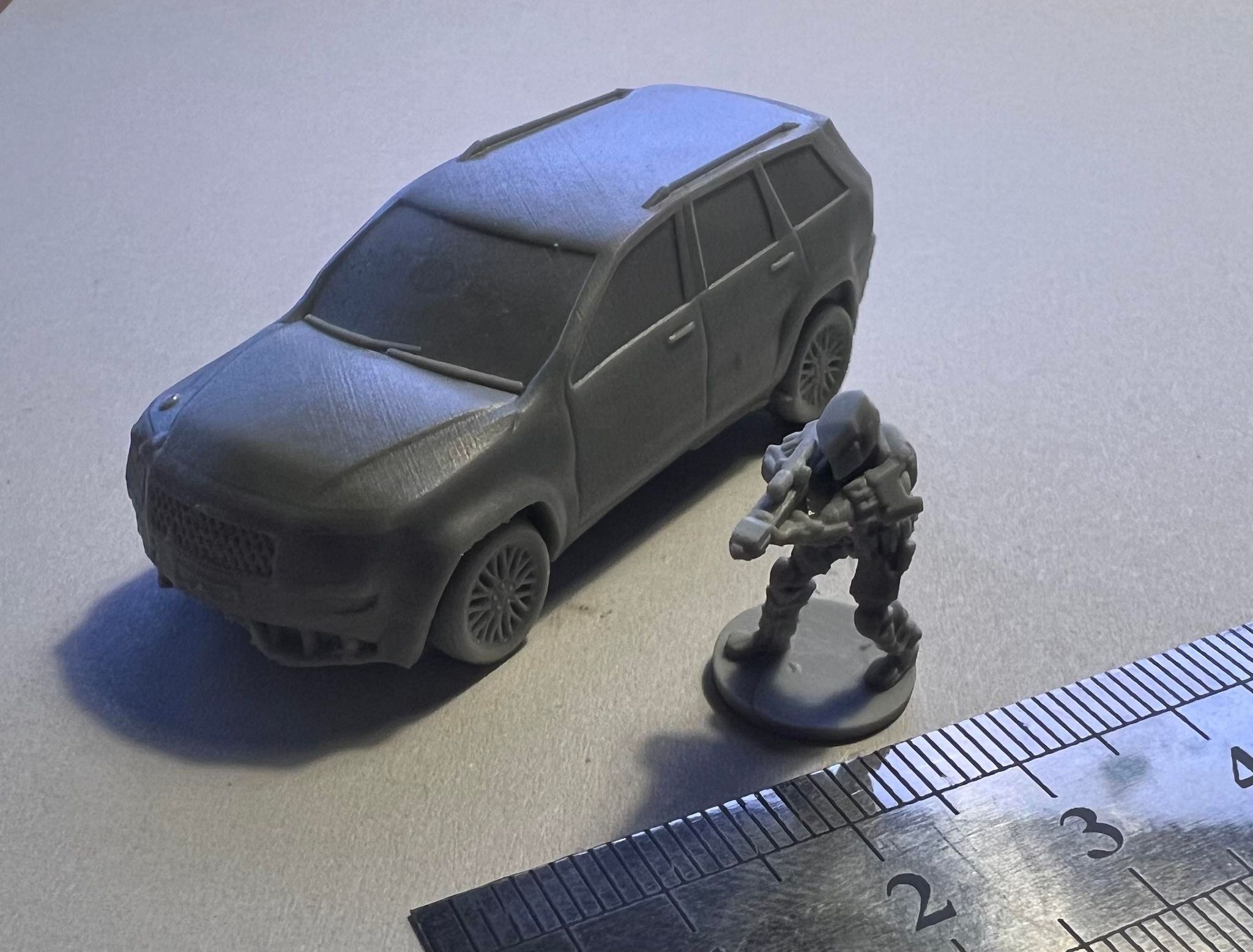 Wallpaper #WIL7P5MB0GiFKesM4sC355 15mm Scaled 3D Printed SUV Modern Post Modern Sci Fi or Cyberpunk