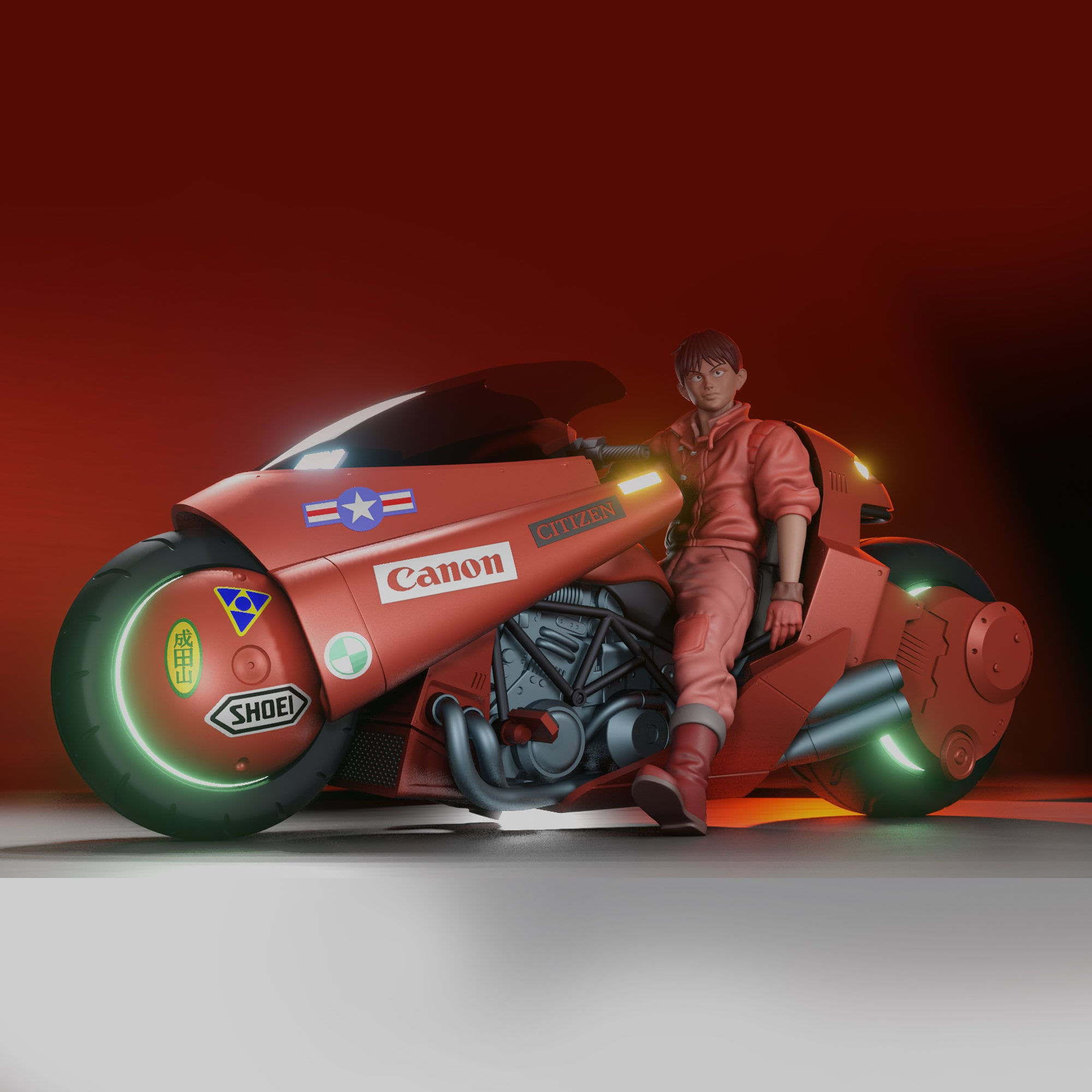 Wallpaper #Nn2g9I4Bnwiau_P6GhC715 Akira with Bike Stl Ready for 3D Print Etsy Canada