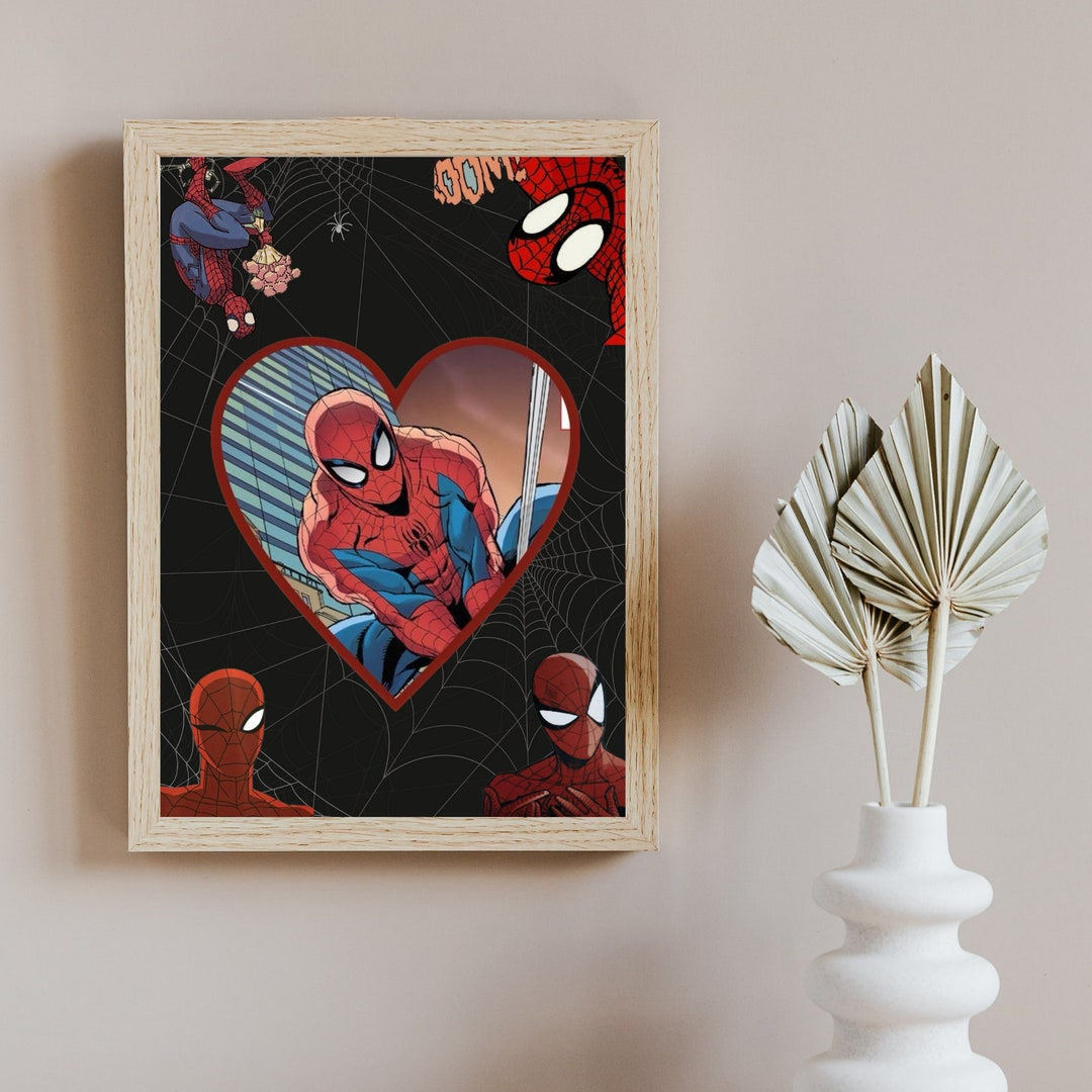 Wallpaper #EGiVFpMBSpphPi3-6QxI48 Spiderman Poster Spider Man Wall Art Spiderman Canvas Print Etsy