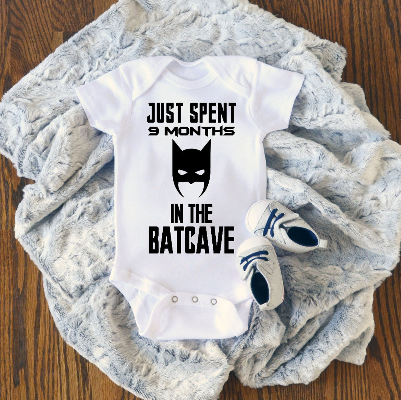 Wallpaper #OGdH-JIBSpphPi3-nIkz4 Superhero Onesie Just Spent 9 Months in the Batcave Batman Etsy