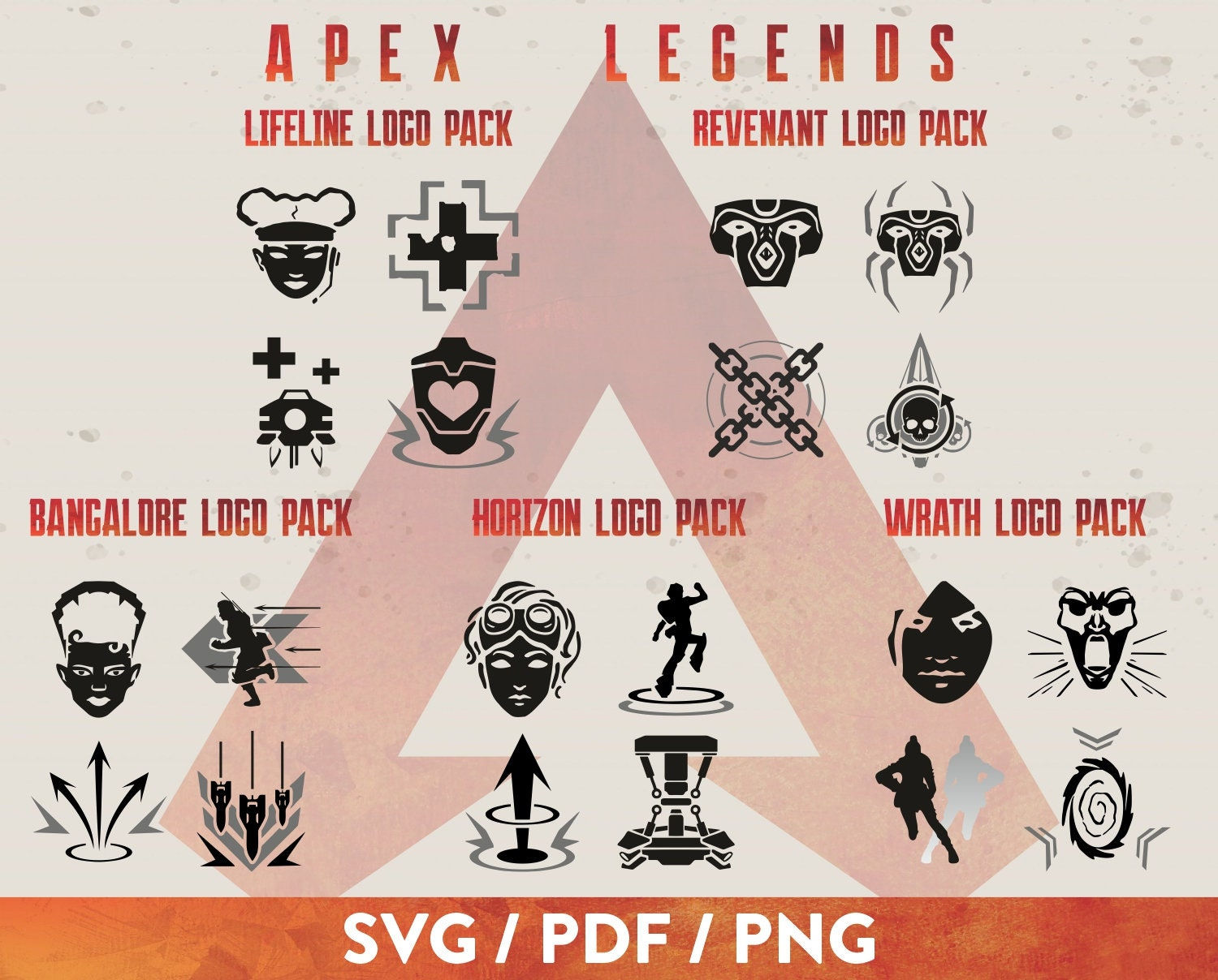 Wallpaper #kn1Q844Bnwiau_P6NAzb8 Apex Legends Svg Download Png Pdf Vector Logo Pack Lifeline Etsy