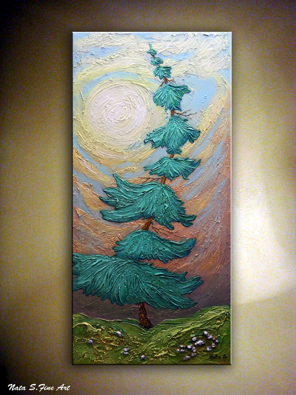 Wallpaper #BGdQC5MBSpphPi3-qtkV52 Pine Tree Painting Original Landscape Abstract Pine Tree Etsy