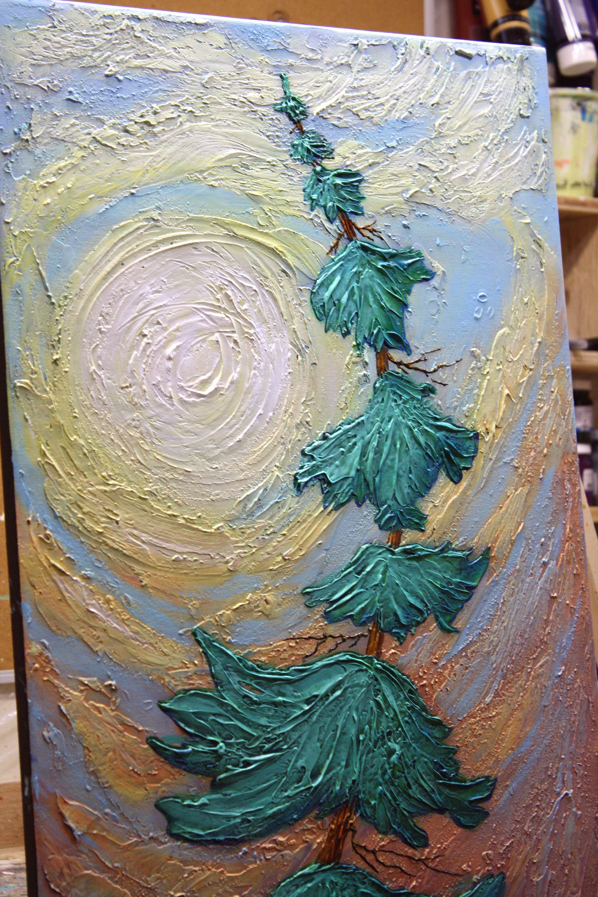 Wallpaper #BGdQC5MBSpphPi3-qtkV48 Pine Tree Painting Original Landscape Abstract Pine Tree Etsy