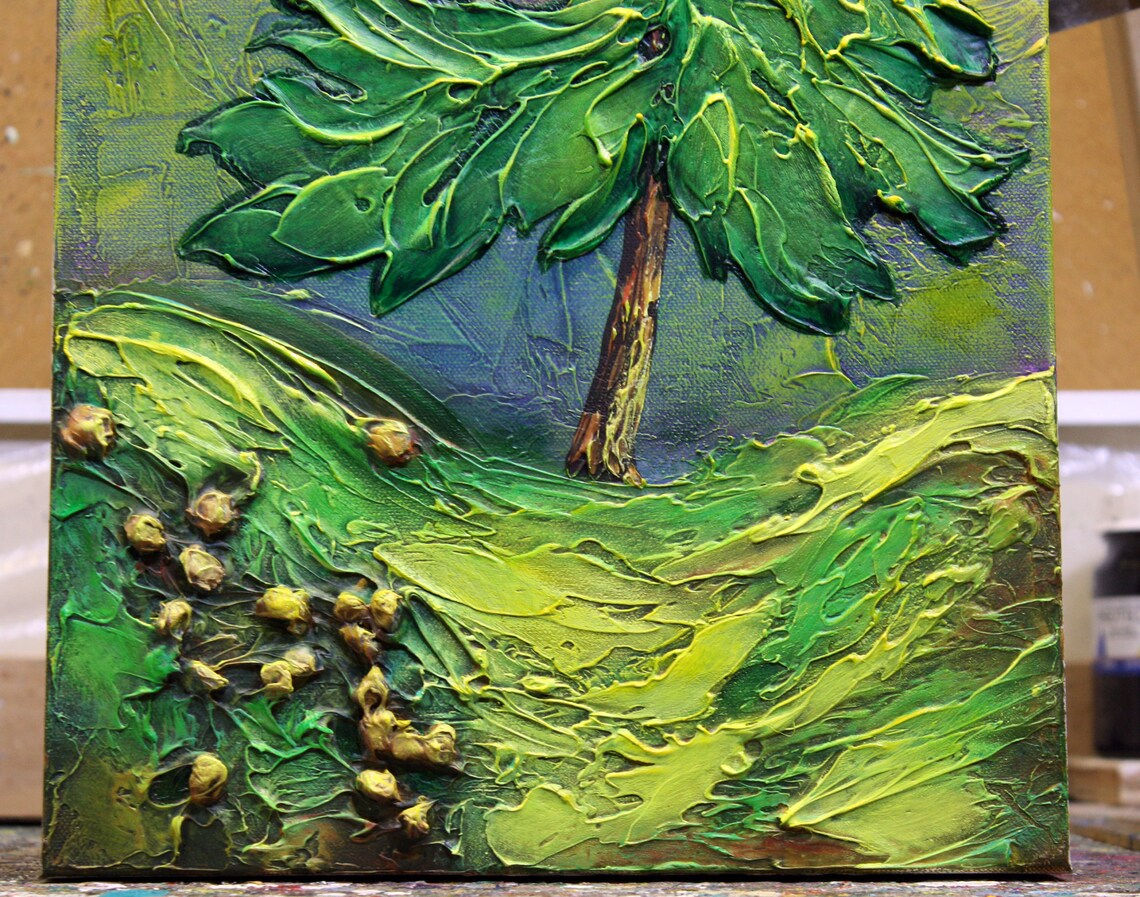 Wallpaper #BGdQC5MBSpphPi3-qtkV106 Pine Tree Painting Original Landscape Abstract Pine Tree Etsy
