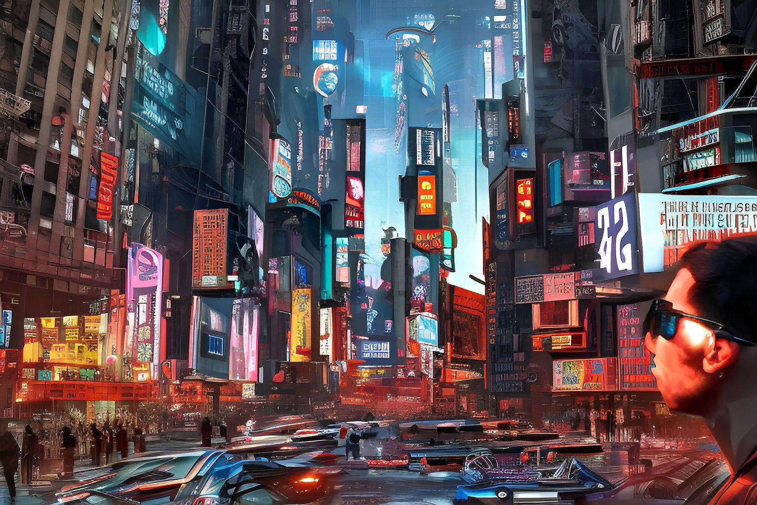 Wallpaper #ImfT-JIBSpphPi3-wItD8 New York City Cyberpunk Edition AI Wallpaper Digital Art Digital