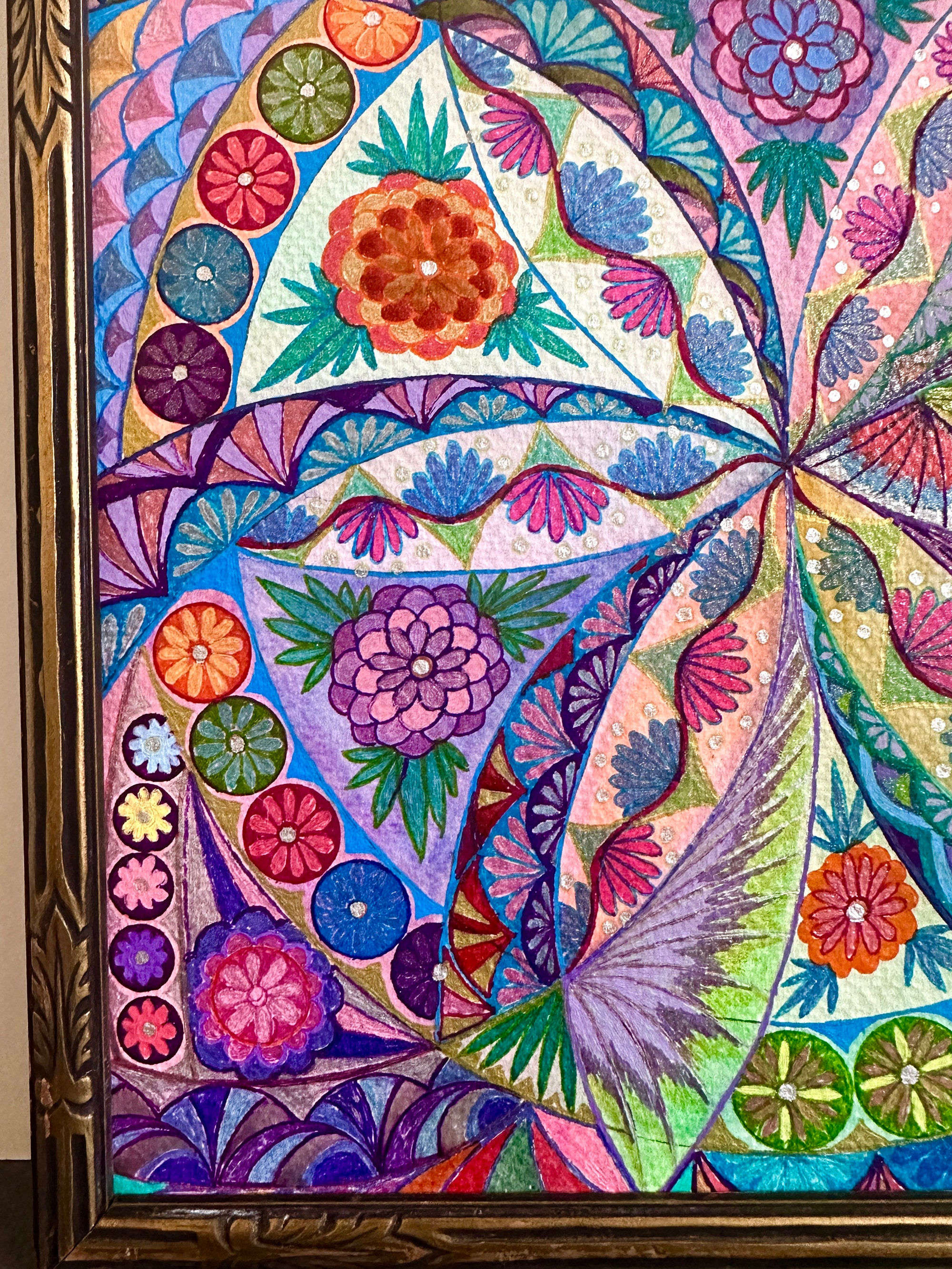 Wallpaper #NL0NpJcBxtB1RJ-K4LkL74 Original Geometric Drawing Abstract Style Art Gel Pen Drawing