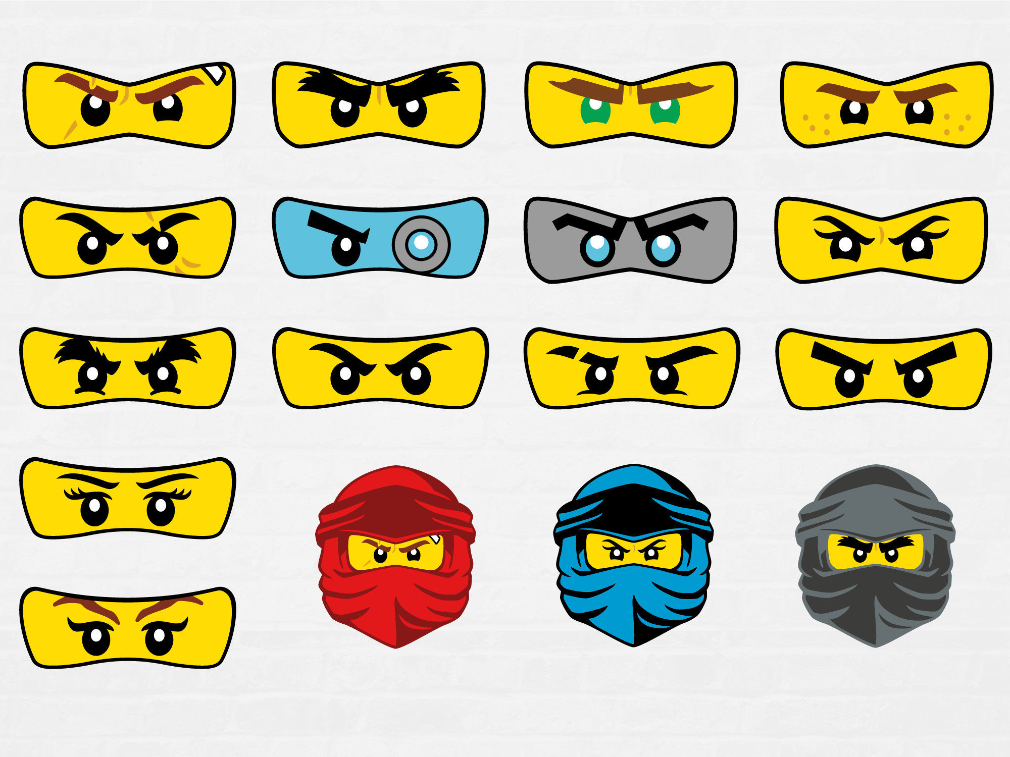 Wallpaper #tmiSGZMBSpphPi3-zxdm84 Lego Ninjago Face Template