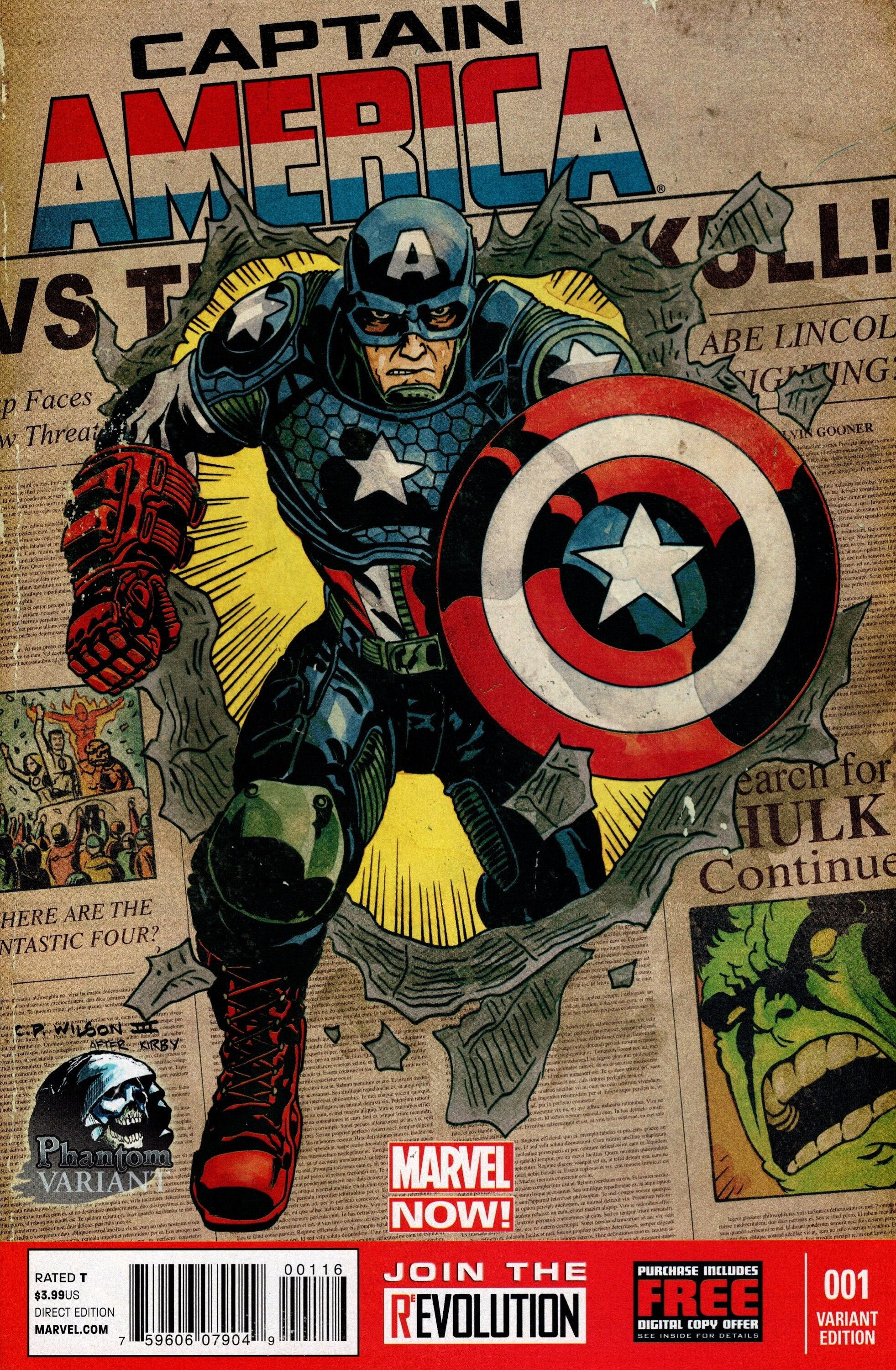 Wallpaper #nmf8B5MBSpphPi3-LMhQ295 Captain America 1 Phantom Variant Cover January Issue Marvel Comics