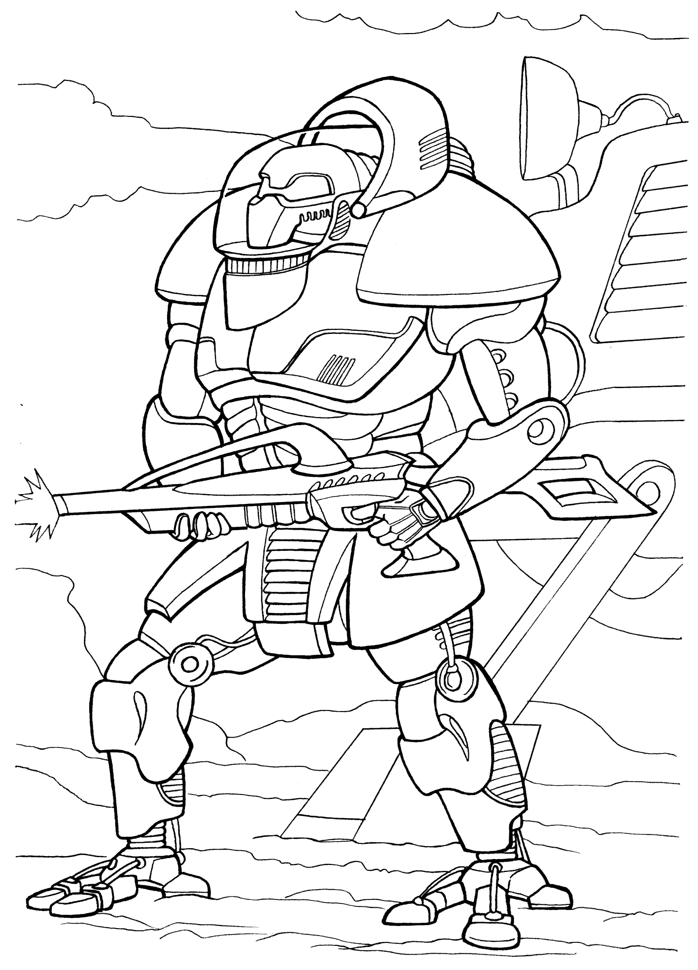 Wallpaper #4HKOMpMBX2lk1u3ok1r-396 Coloriage Cyborg Attaque