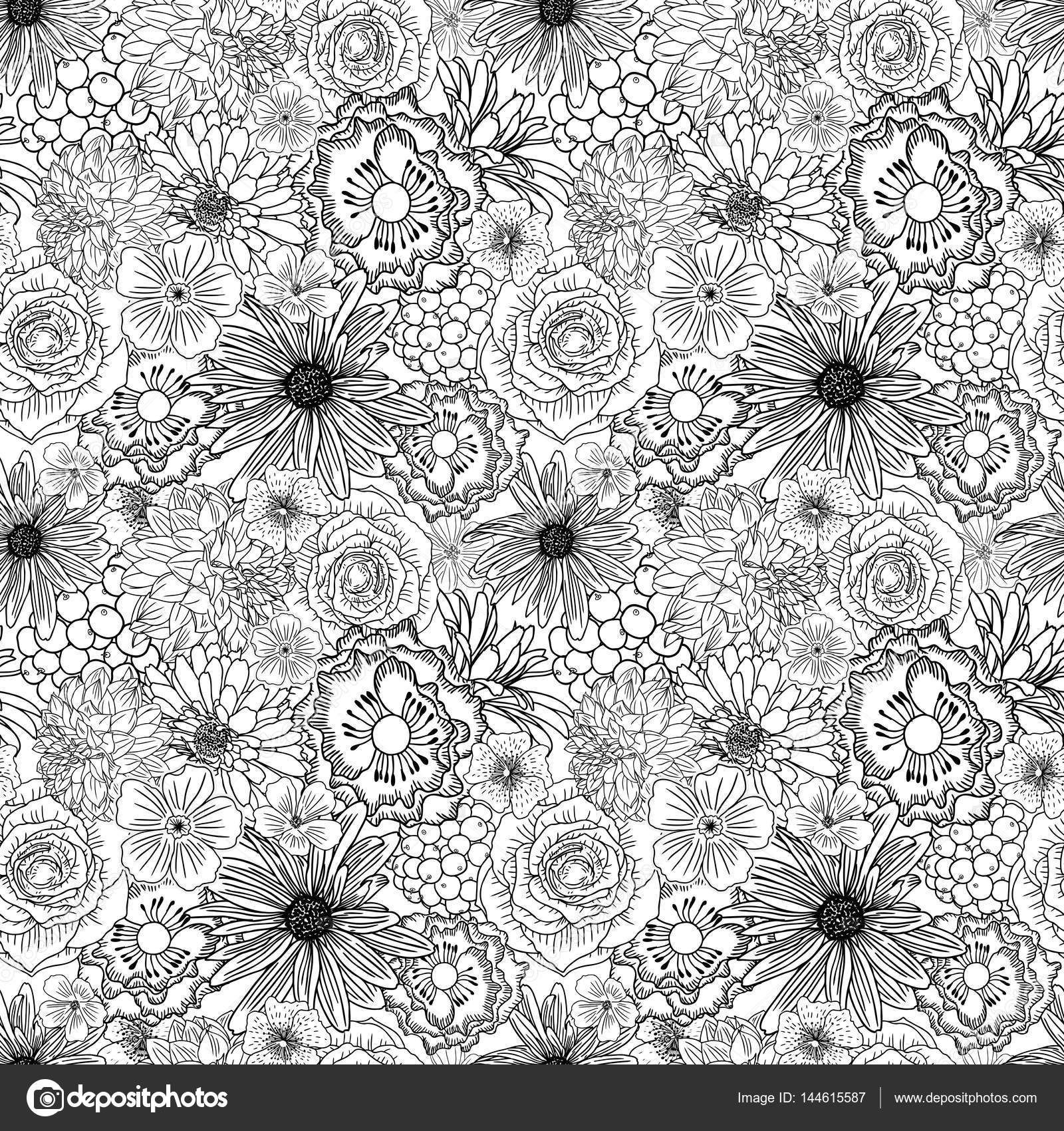 Wallpaper #4B2MLZMBlOZrFDOkv9C4255 Seamless Pattern with Flowers Stock Photo Goldenshrimp 144615587