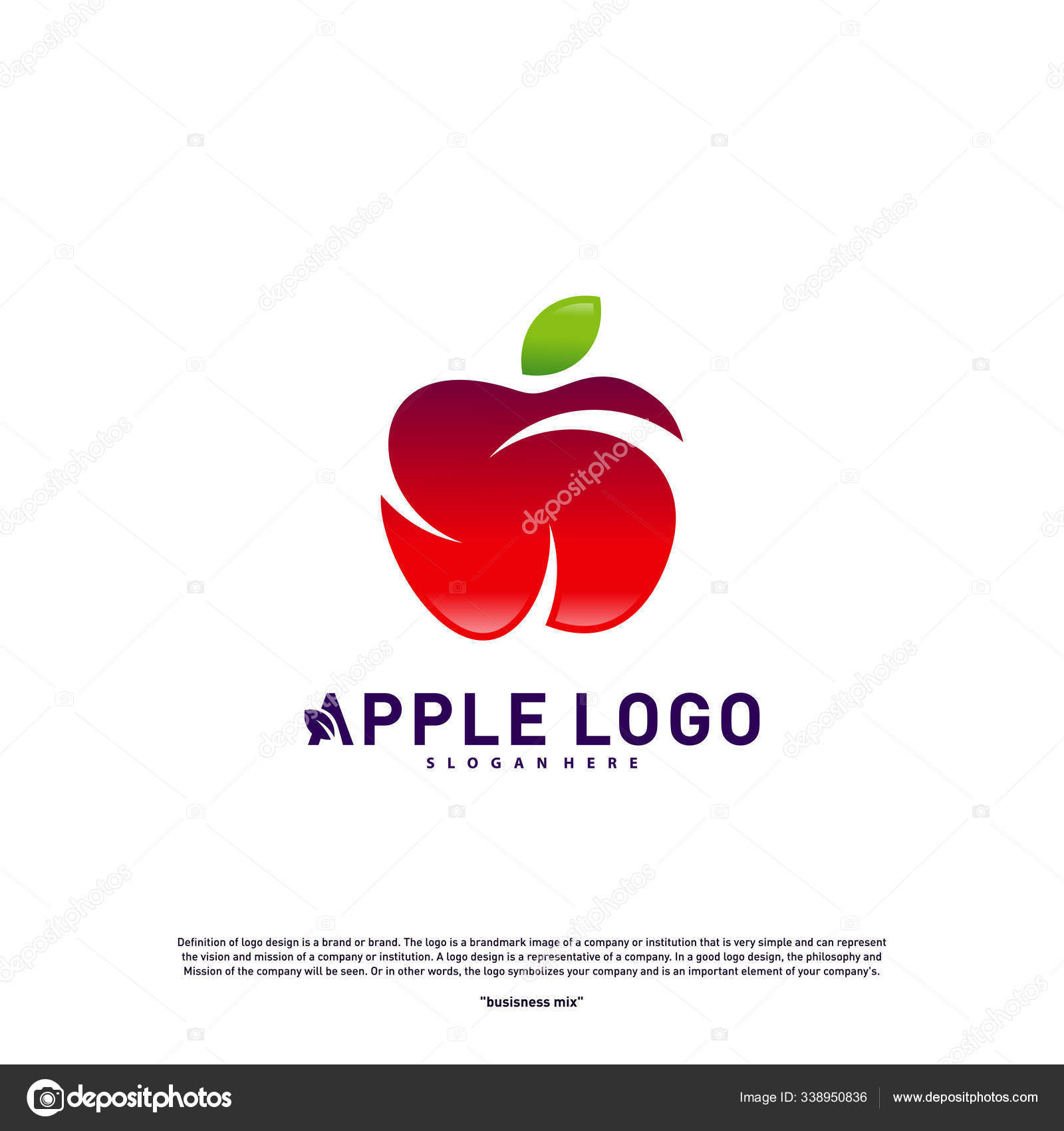 Wallpaper #SANbY5MBpyOg8YnEx9WH118 Apple Logo Design Concept Vector Fruit Apple Creative Logo Vector
