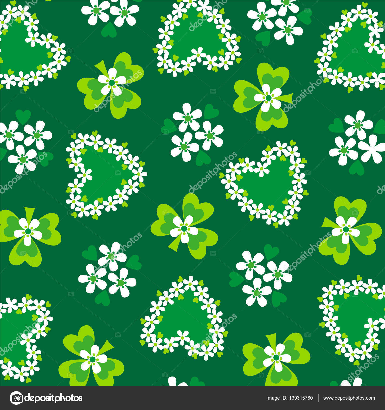 Wallpaper #Tmd395IBSpphPi3-tobx198 Shamrocks Und Grune Herzen Muster Stockvektor Scrapster 139315780