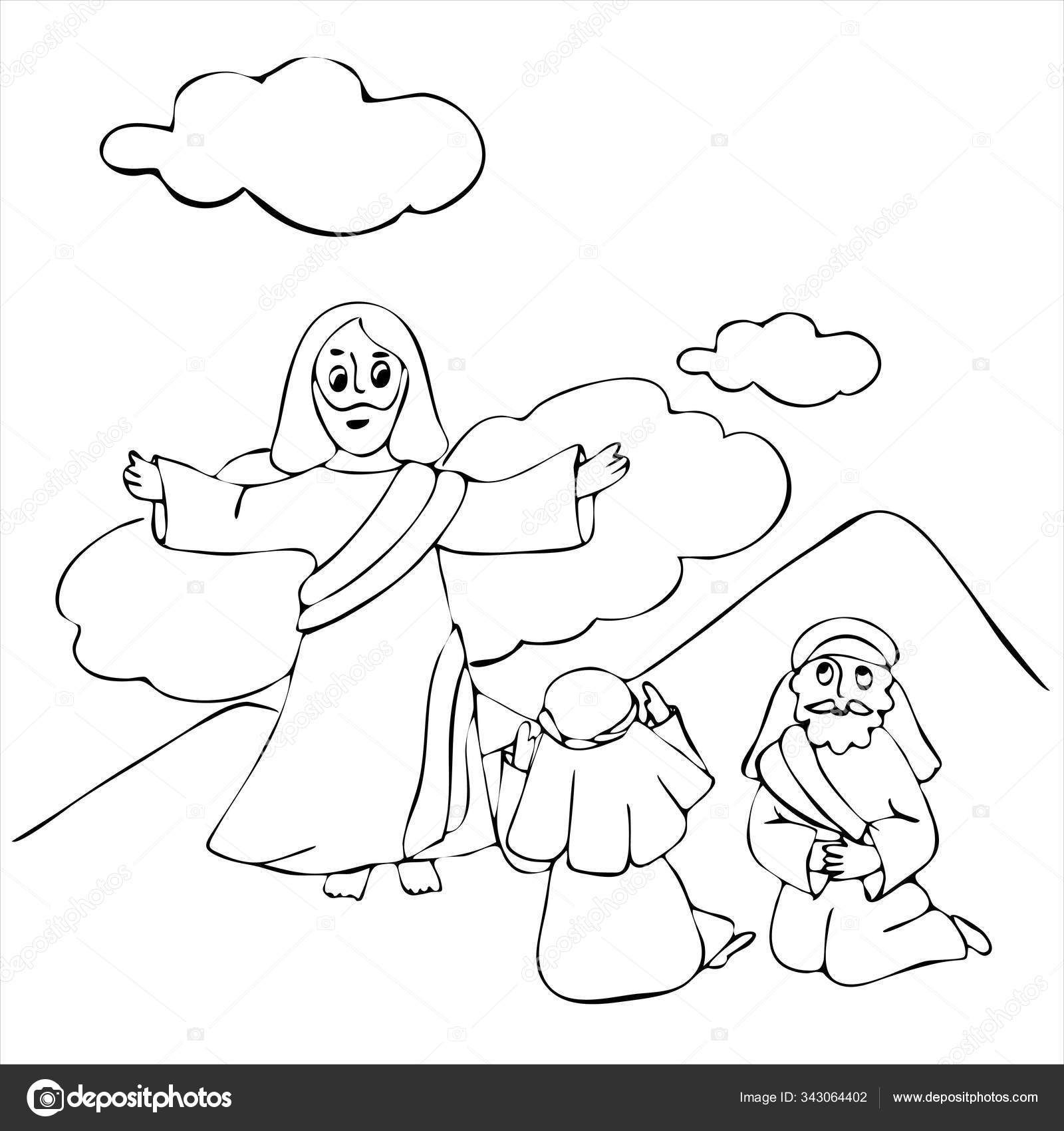 Wallpaper #zWdqCZMBSpphPi3-2s_N389 Ascension of Jesus Christ in White Robes Standing on a Cloud Wit Stock