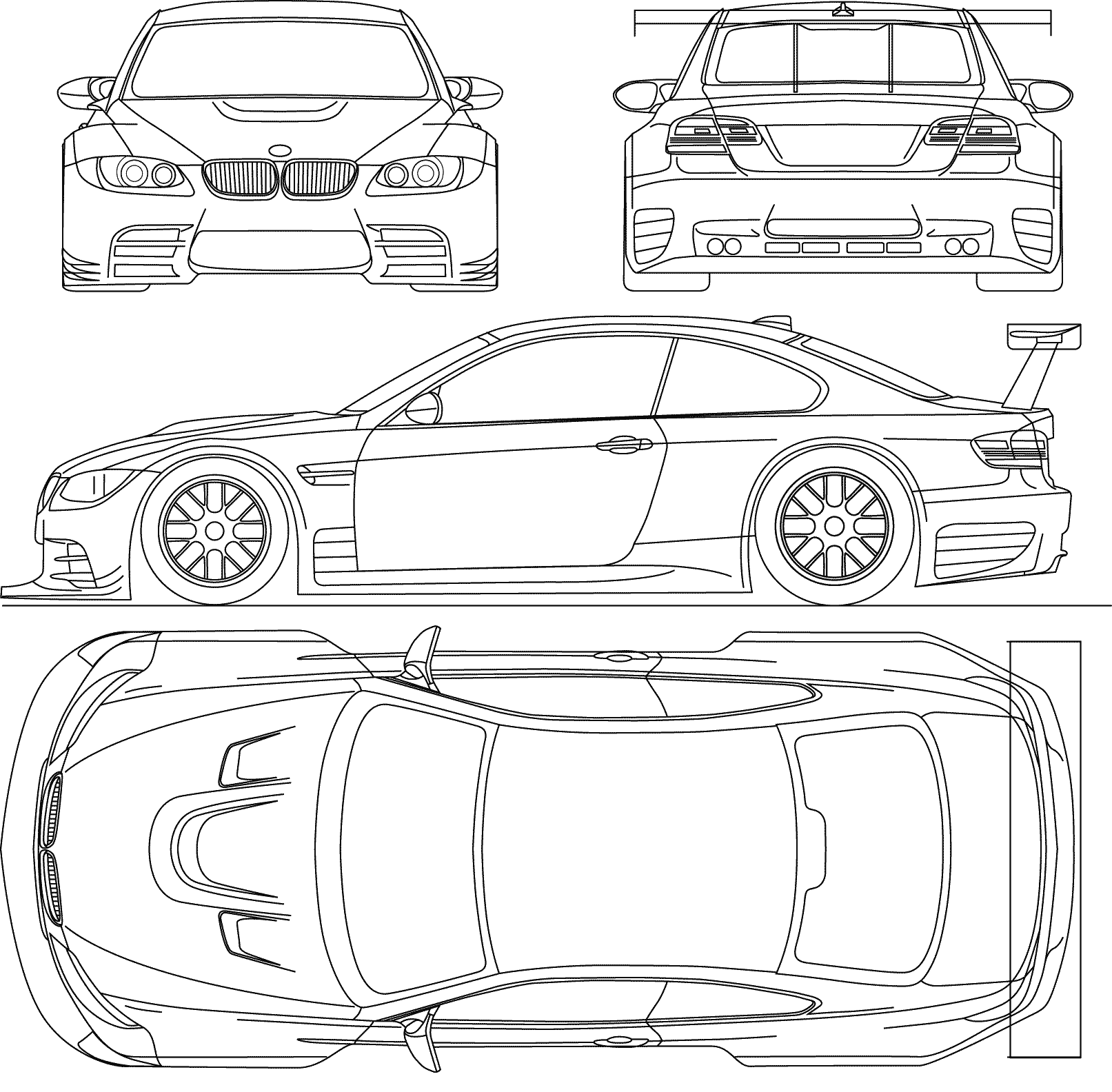 Wallpaper #n86VJZMB71dOy6JZgRRJ254 BMW M3 GTR E92 2009 Blueprint Download Free Blueprint for 3D Modeling