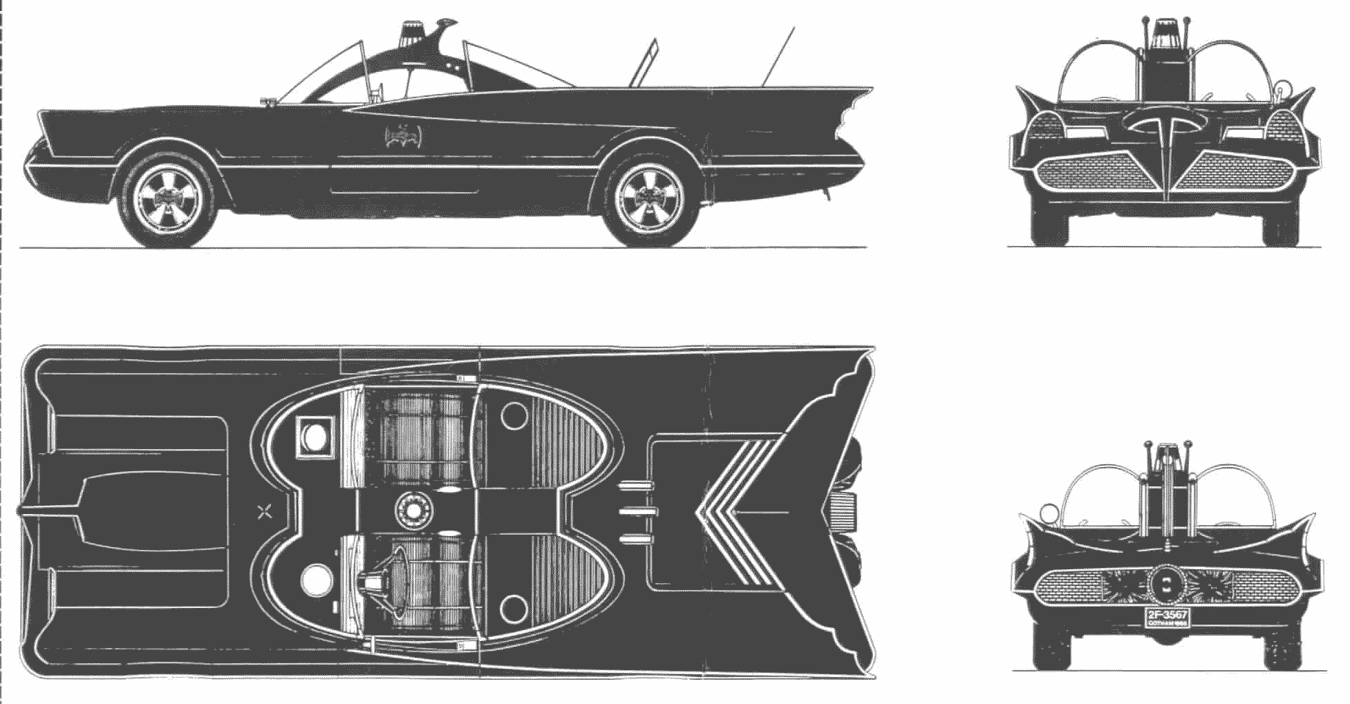 Wallpaper #Me8QS5MBMN-XEVvVGzpt253 1966 Batmobile Blueprints