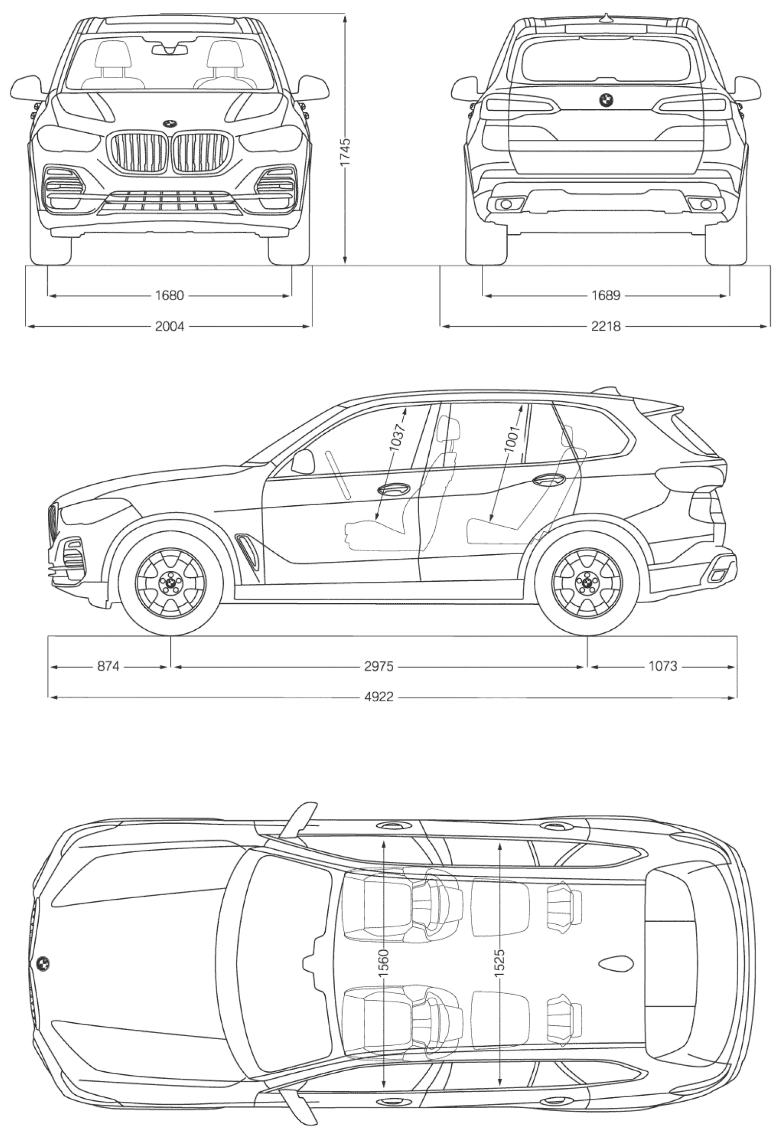 Wallpaper #xxl-B48BtGB6xQ78KVbZ23 BMW X2 2017 Blueprints Vector Drawing Canguro Bertone Blueprint